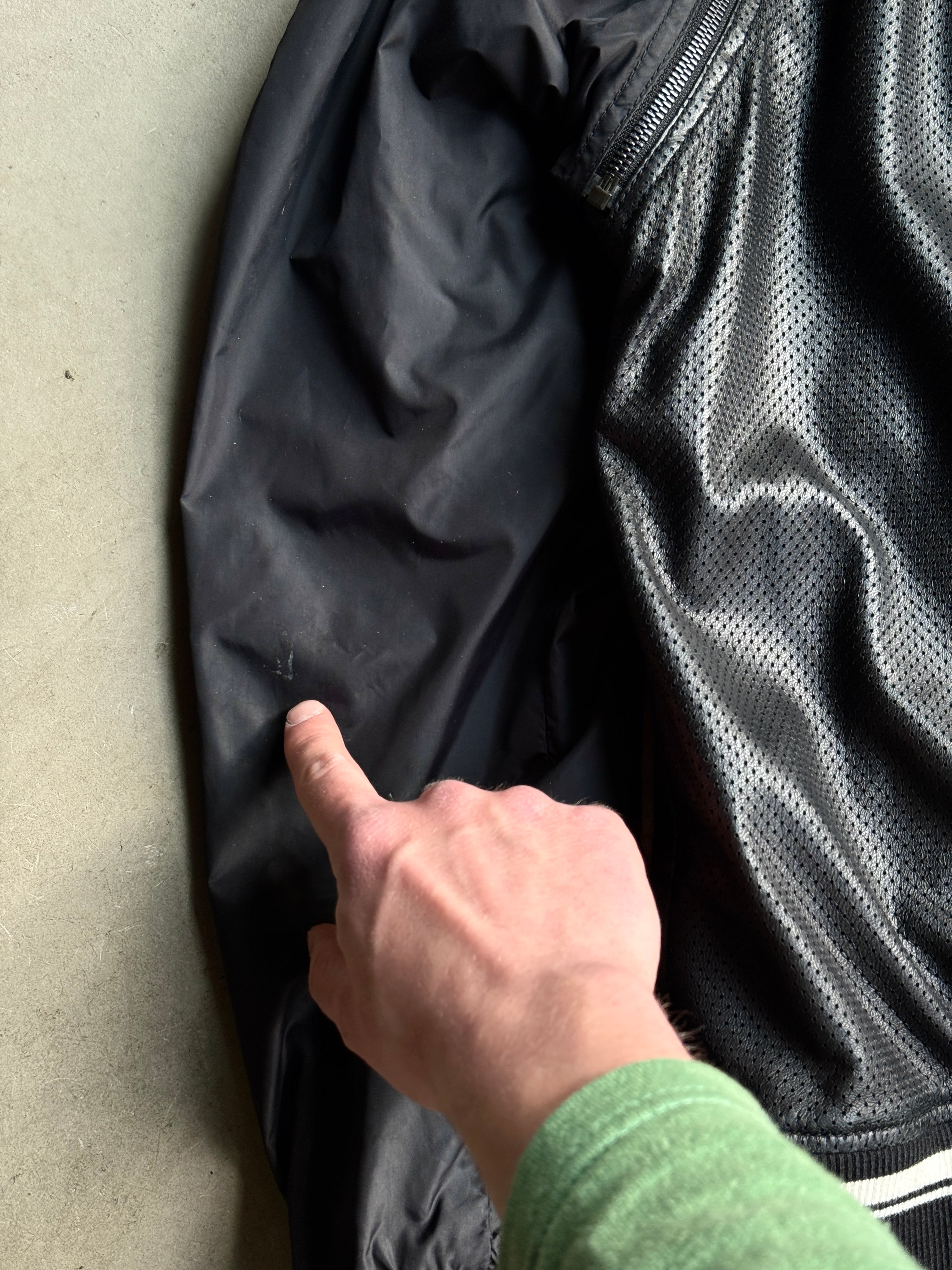 Vintage 2000s Dolce Gabbana “2 in 1” Leather Bomber Jacket Black - S