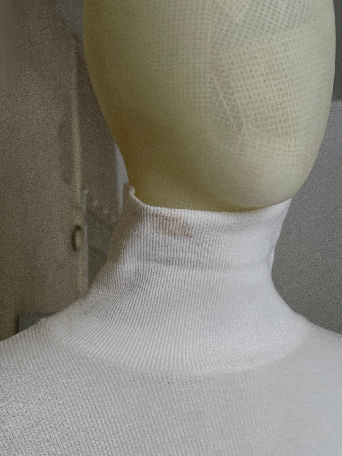 Vintage CP Company Cropped White Turtleneck Longsleeve Top - XS