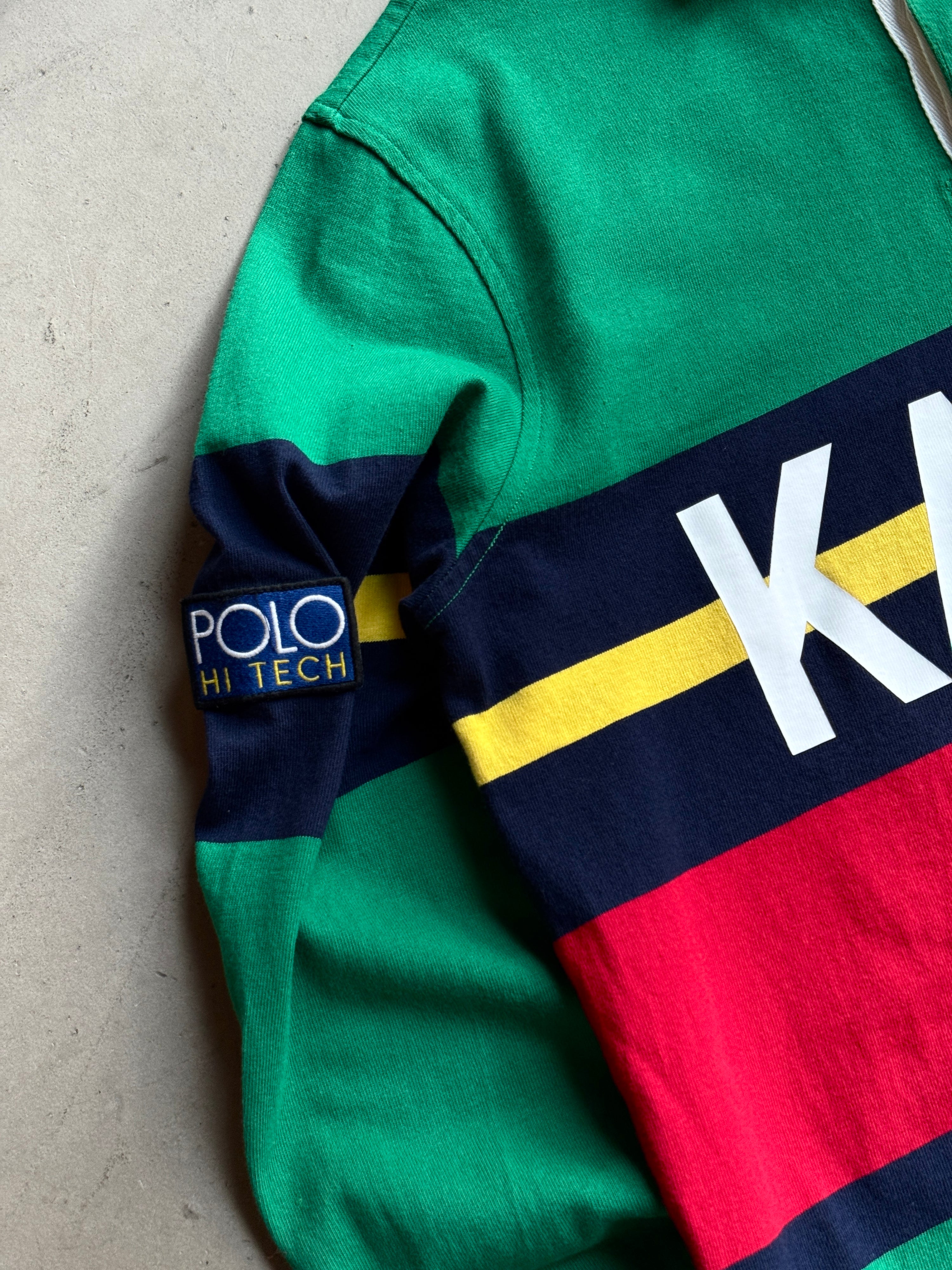 Retro Polo Ralph Lauren Kayak" Polo Hi Tech" Rugby Shirt - XL