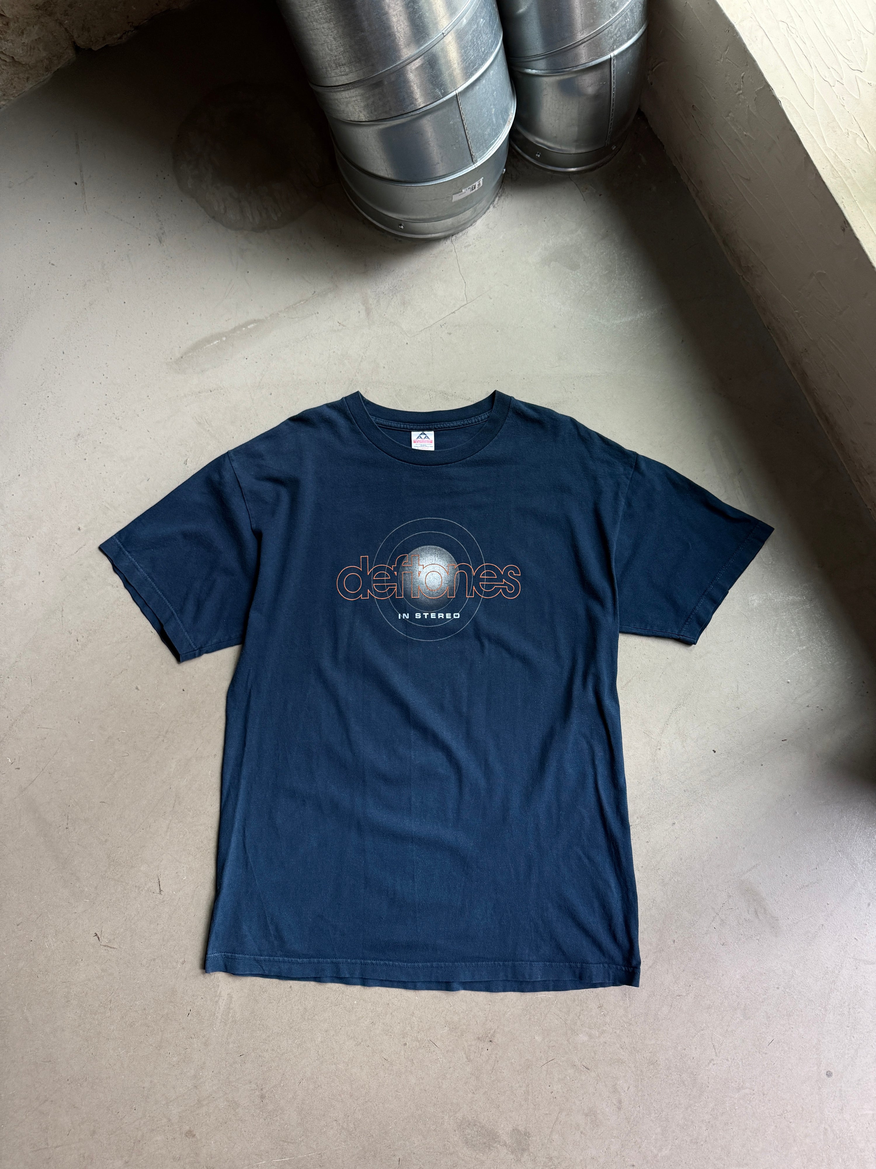 Vintage 2000s Deftones “In Stereo - White Pony” T-Shirt Navy - XL