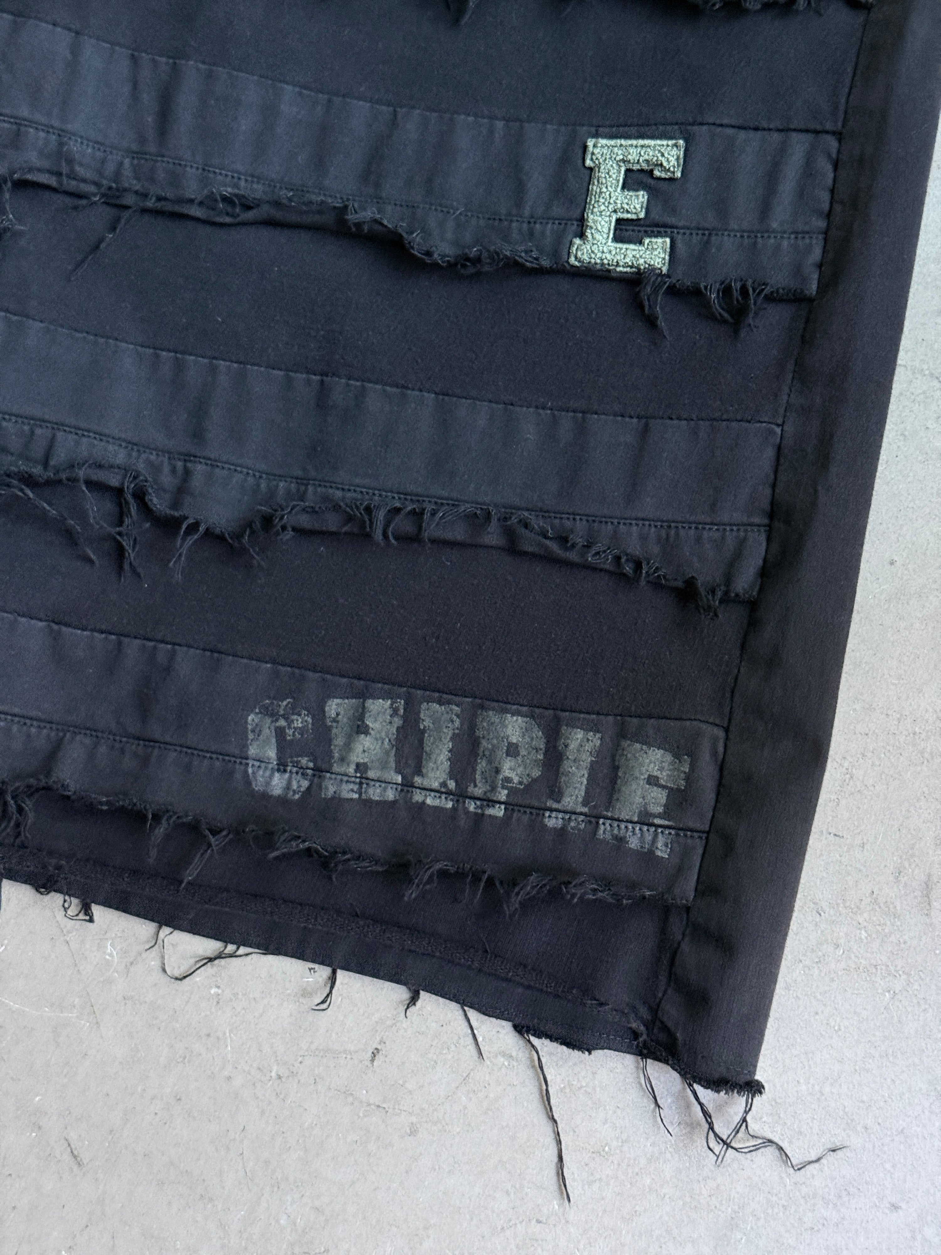Vintage Chipie Distressed Maxi Skirt Black - M