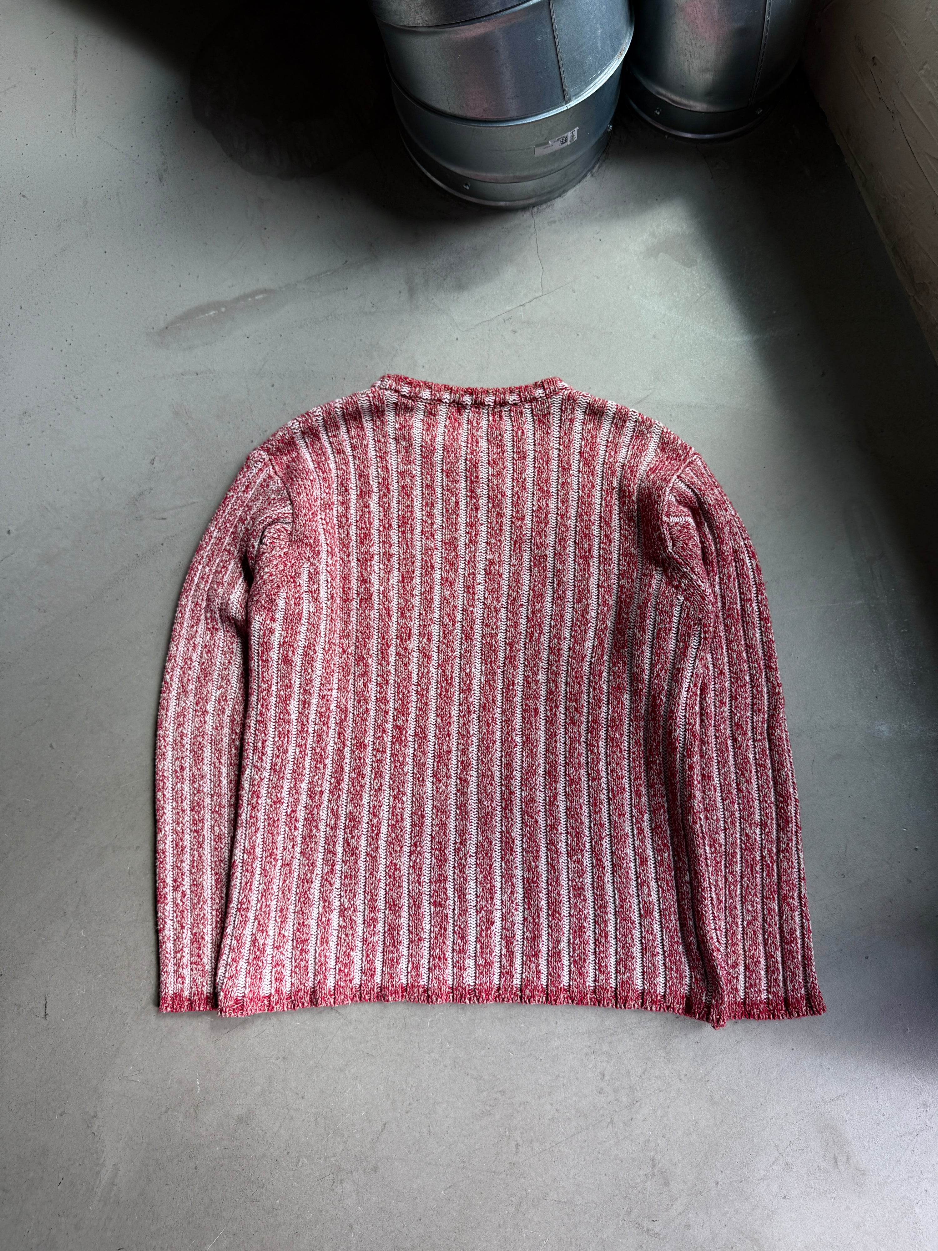 Vintage 1990s Gianfranco Ferre Cable Knit Red