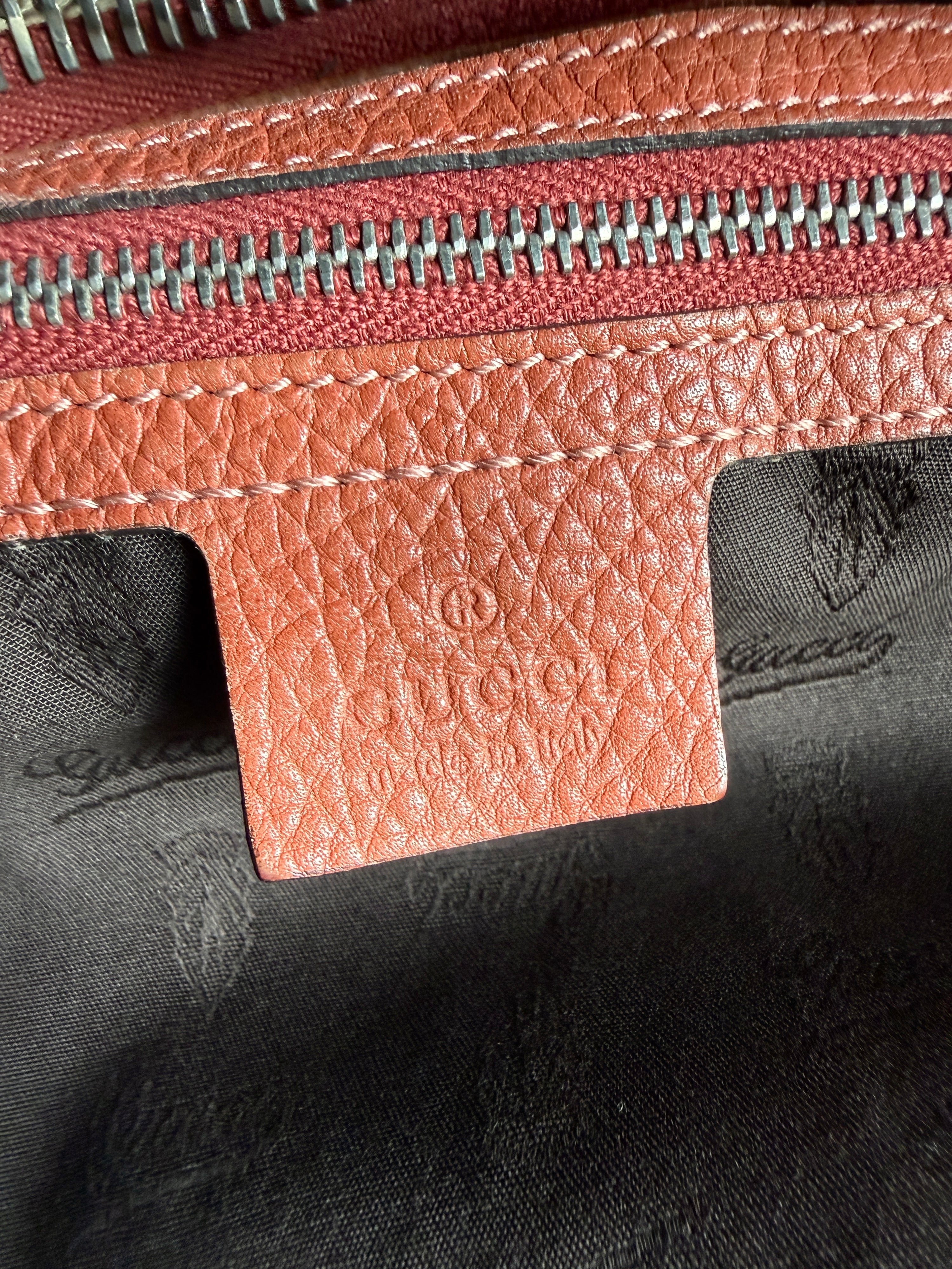Vintage Gucci GG Bamboo Bar Shoulder Bag (Orange Braided Strap)