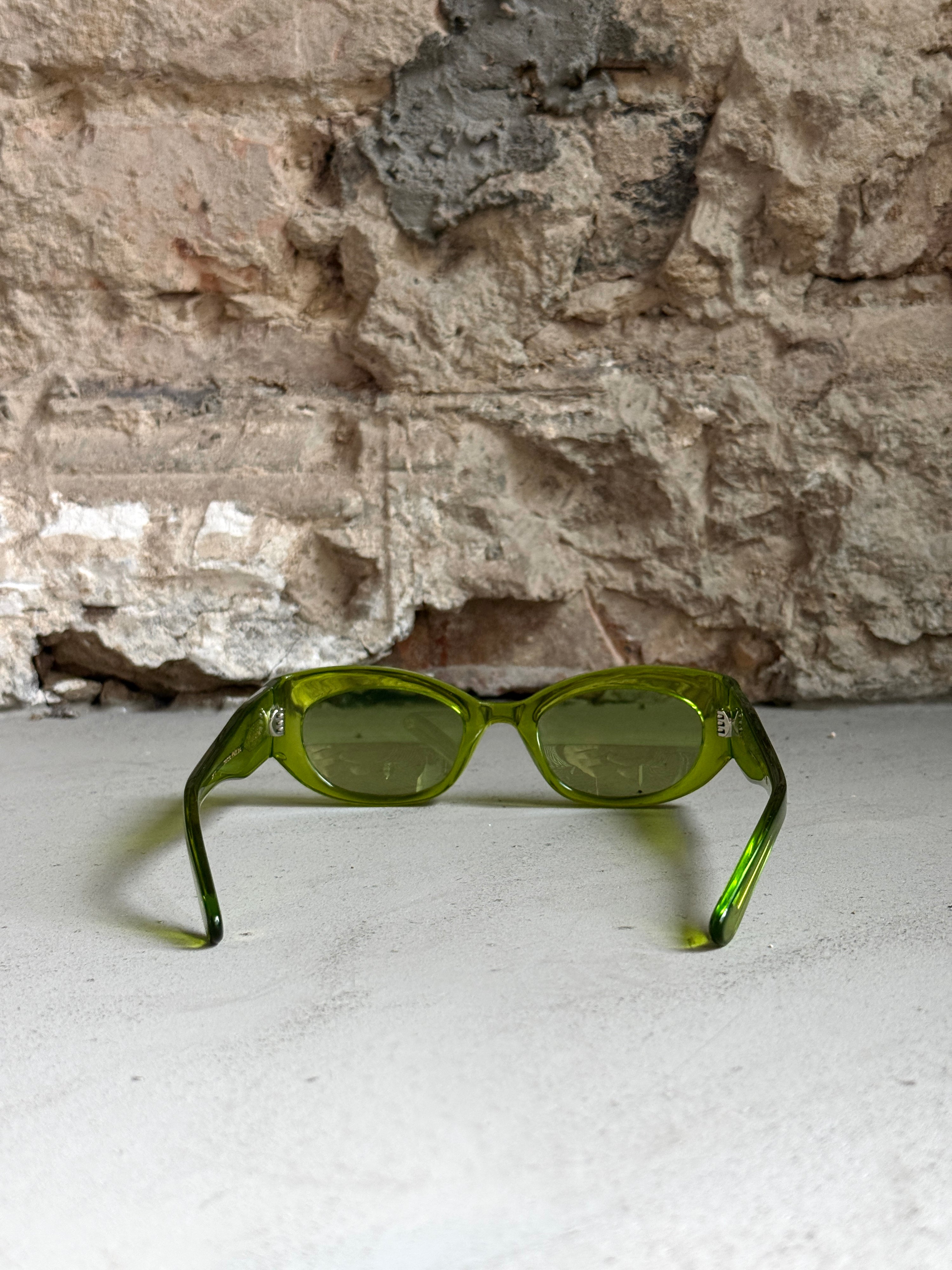 GANNI x Ace Tate “Xena” Sunglasses Neon Green