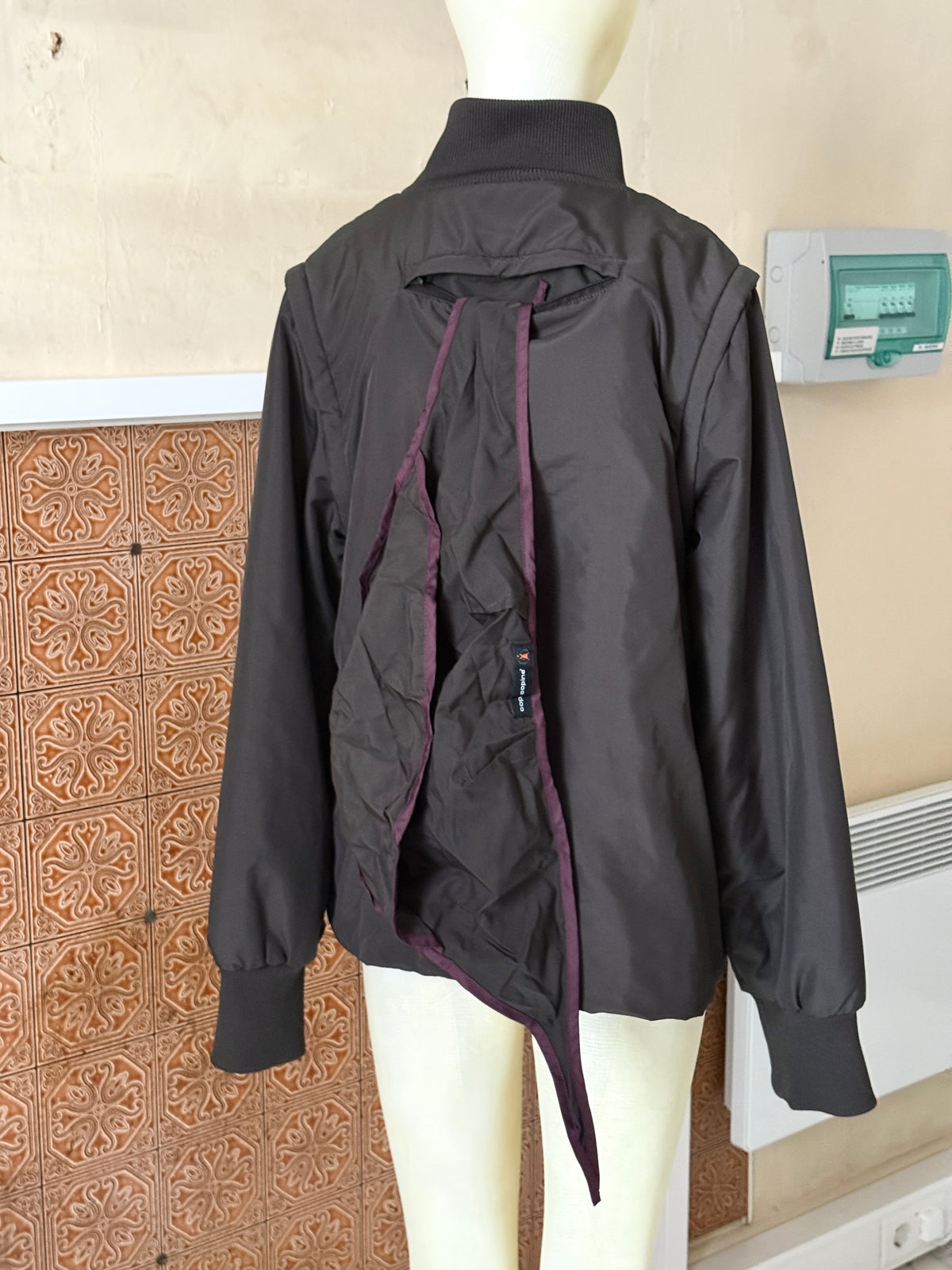 Vintage 2000s Cop Copine Fleece Lined Olive “Doony” Bomber Jacket - M