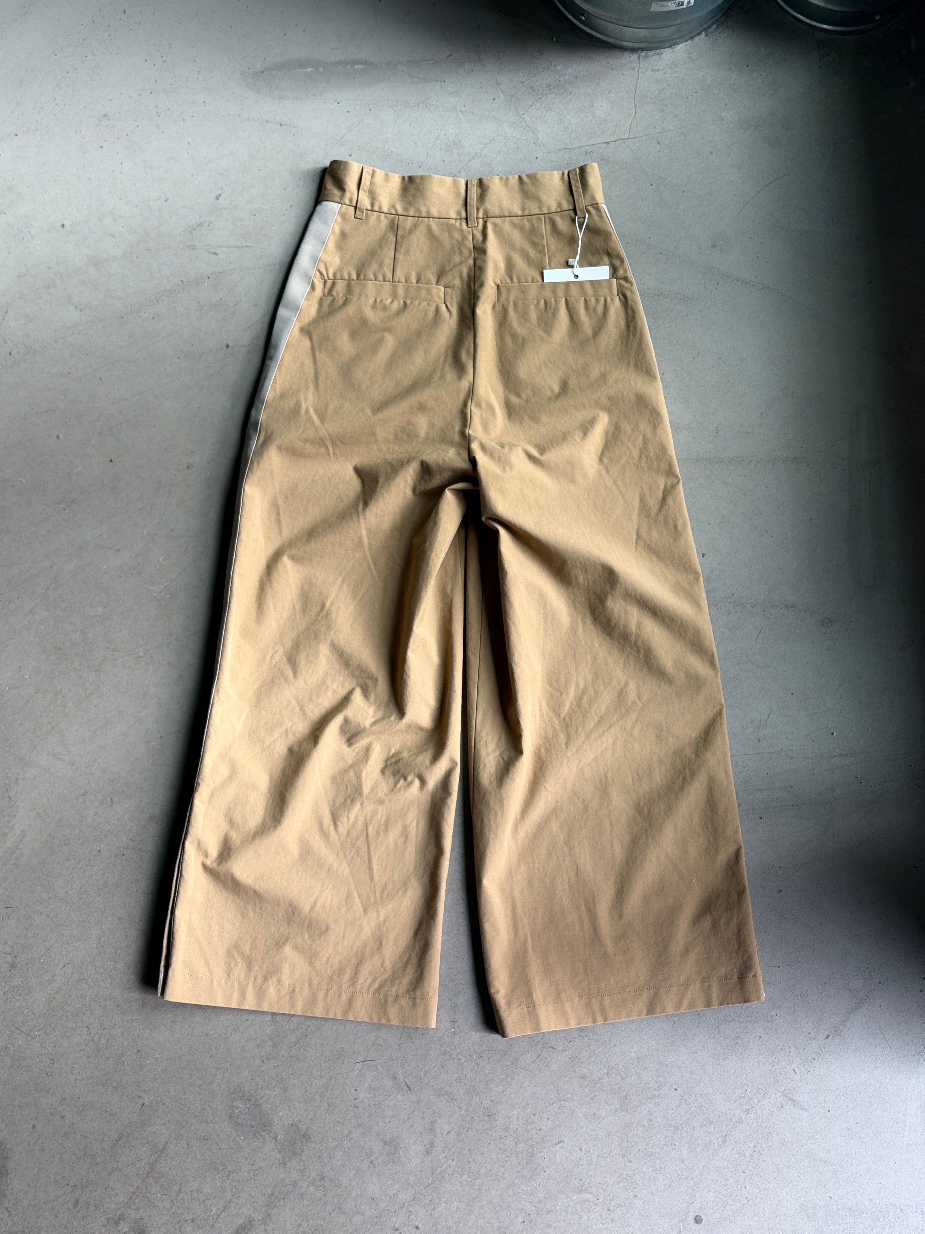 Modern Fred Perry Wide Leg Pants Beige - W25 L25