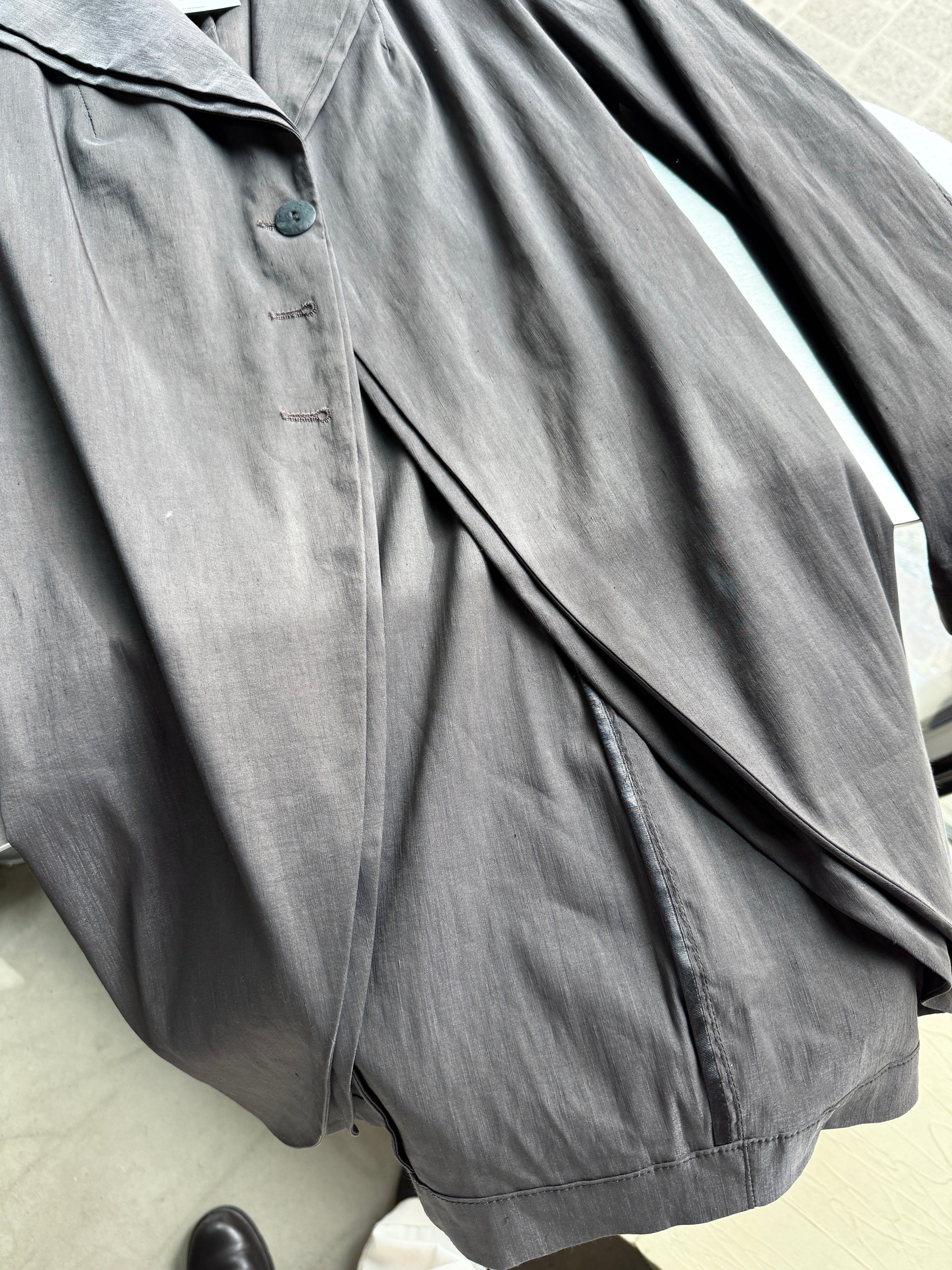 Vintage 2000s Sarah Pacini “Double Layered” Long Blazer Grey - S