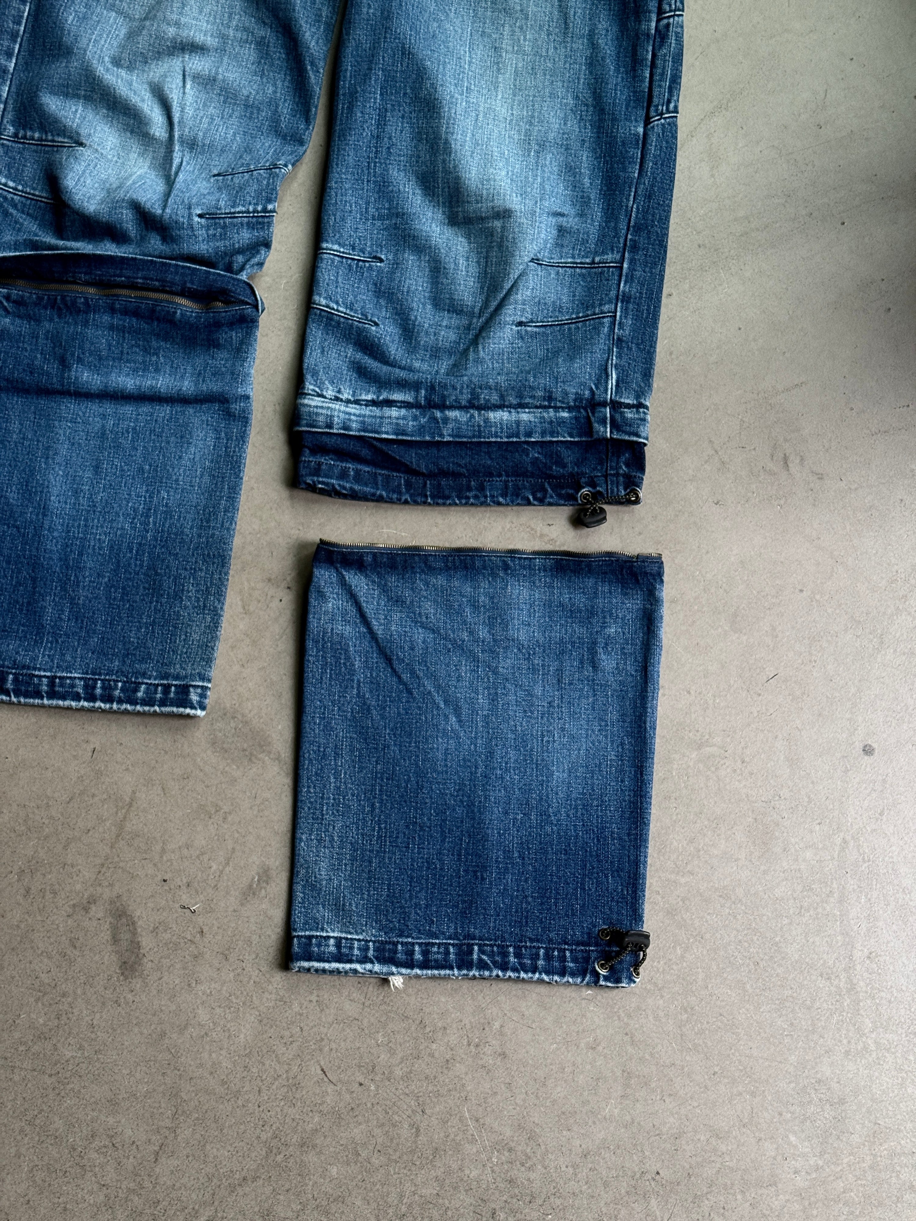 Vintage Kana Beach Baggy Zip Off Rave Jeans - W33 L31