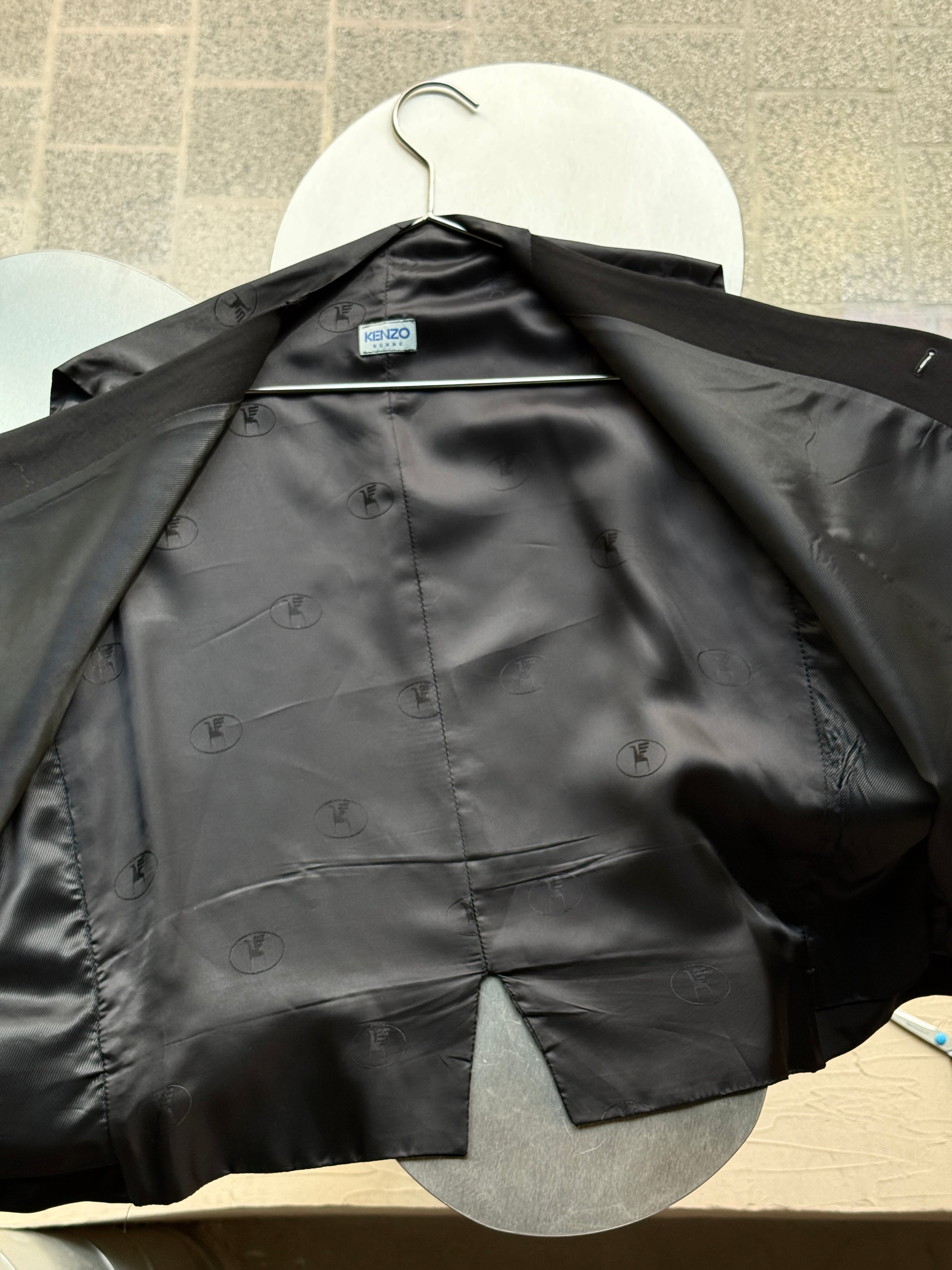 Vintage 1990s Kenzo 3 Piece Suit Black - XL