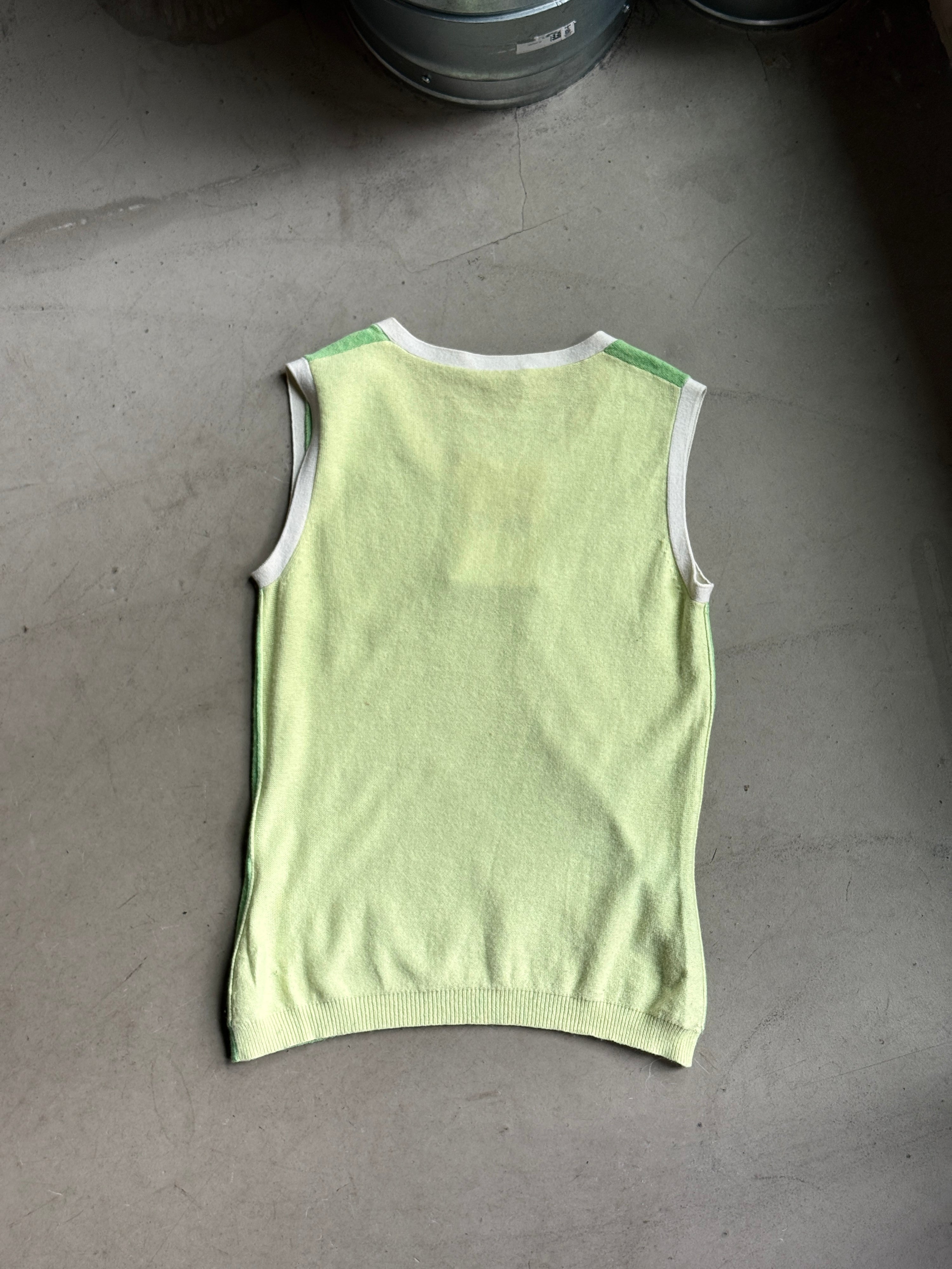 2000s Cuccia Sweater Vest Cashmere Blend Green - S