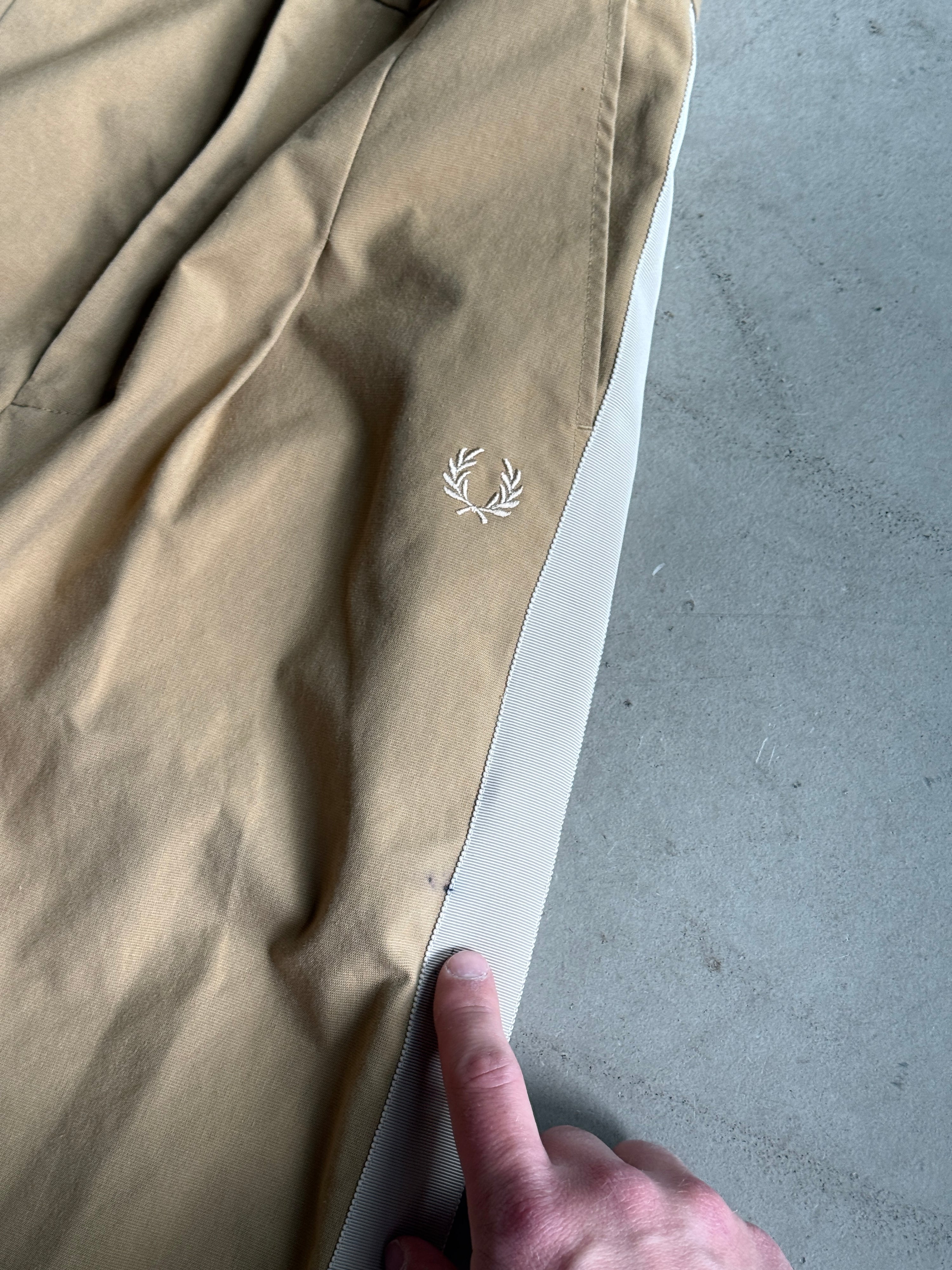 Modern Fred Perry Wide Leg Pants Beige - W25 L25