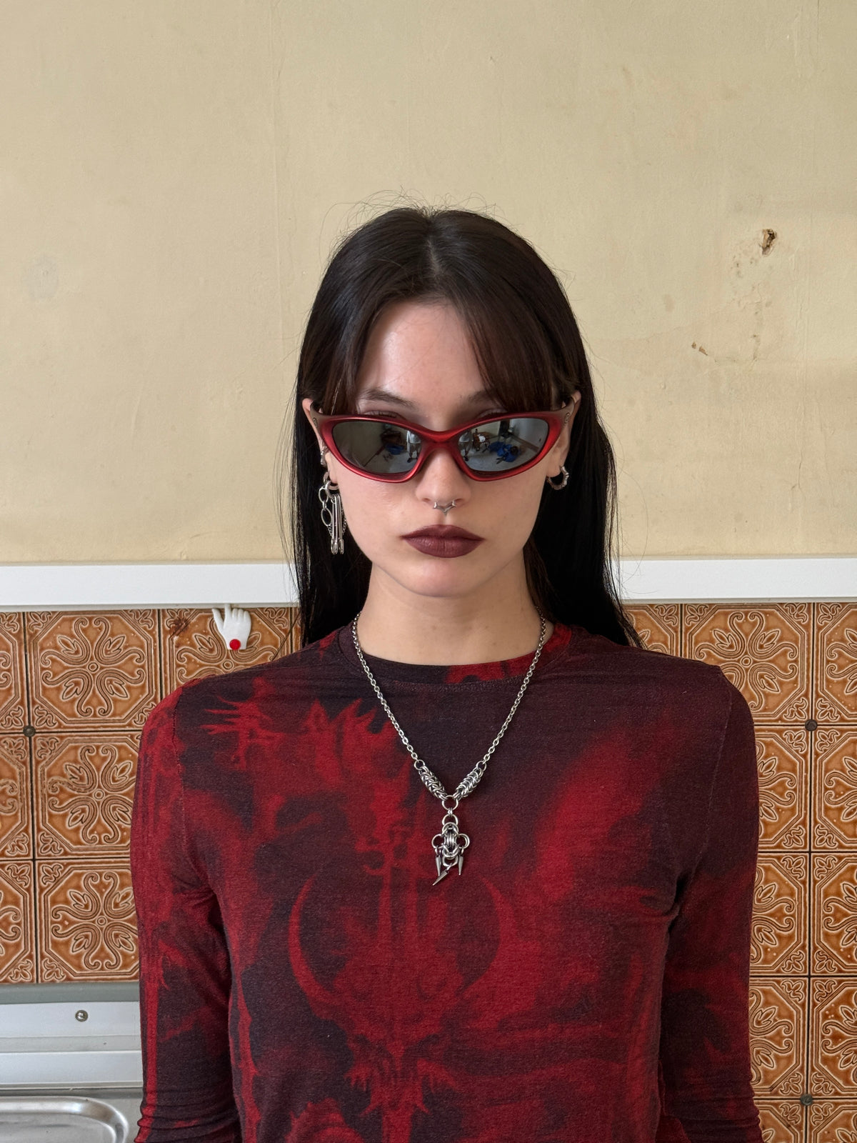Vintage 2000s Oakley Twenty XX FMJ Red Chrome Iridium Sunglasses