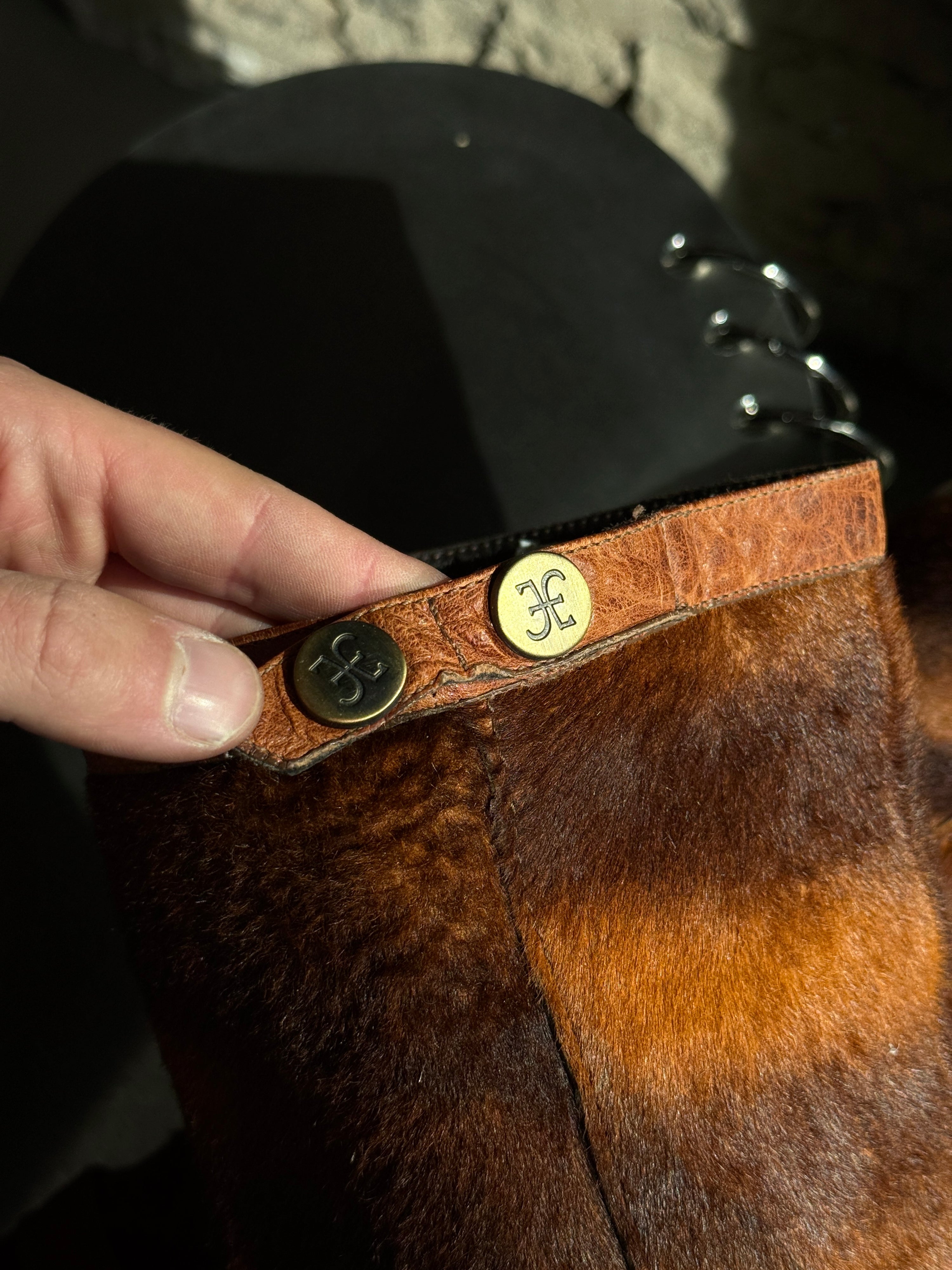 Vintage Fabi Italian Leather & Faux Fur Buckle Boots Brown - EU 38.5