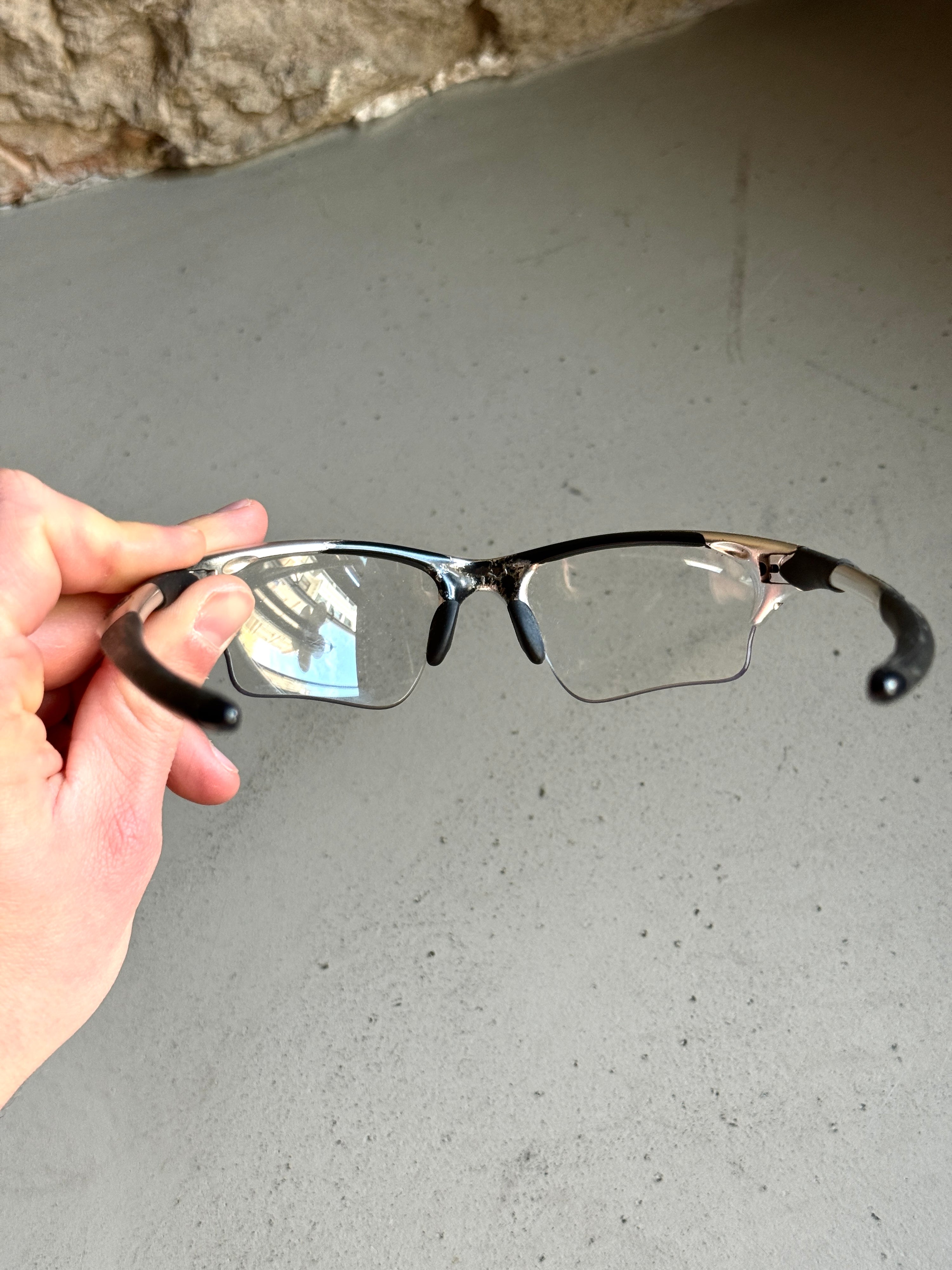 2000s Oakley Half Jackets Chrome Sunglasses