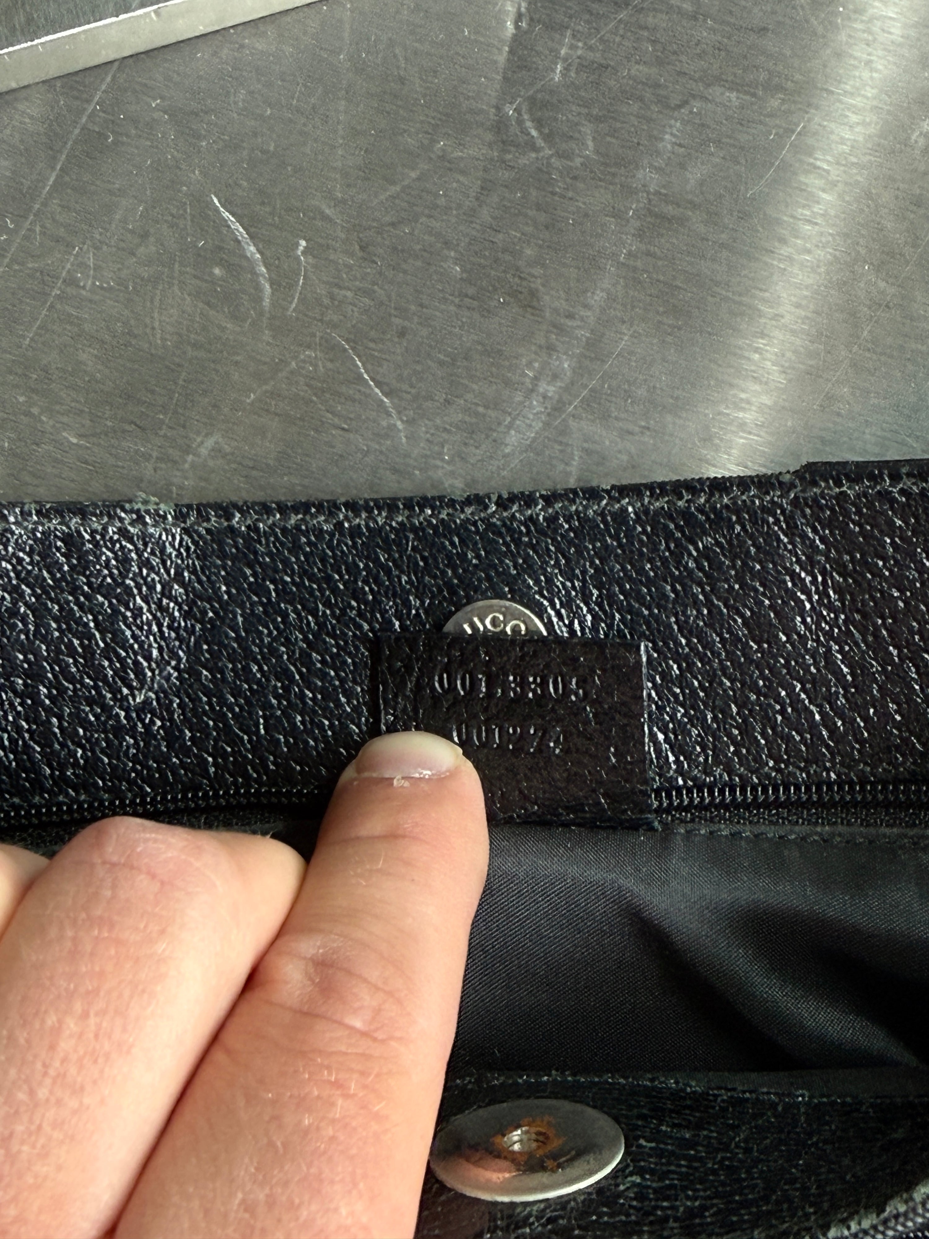Vintage Gucci Nylon / Leather Shoulder Bag Black