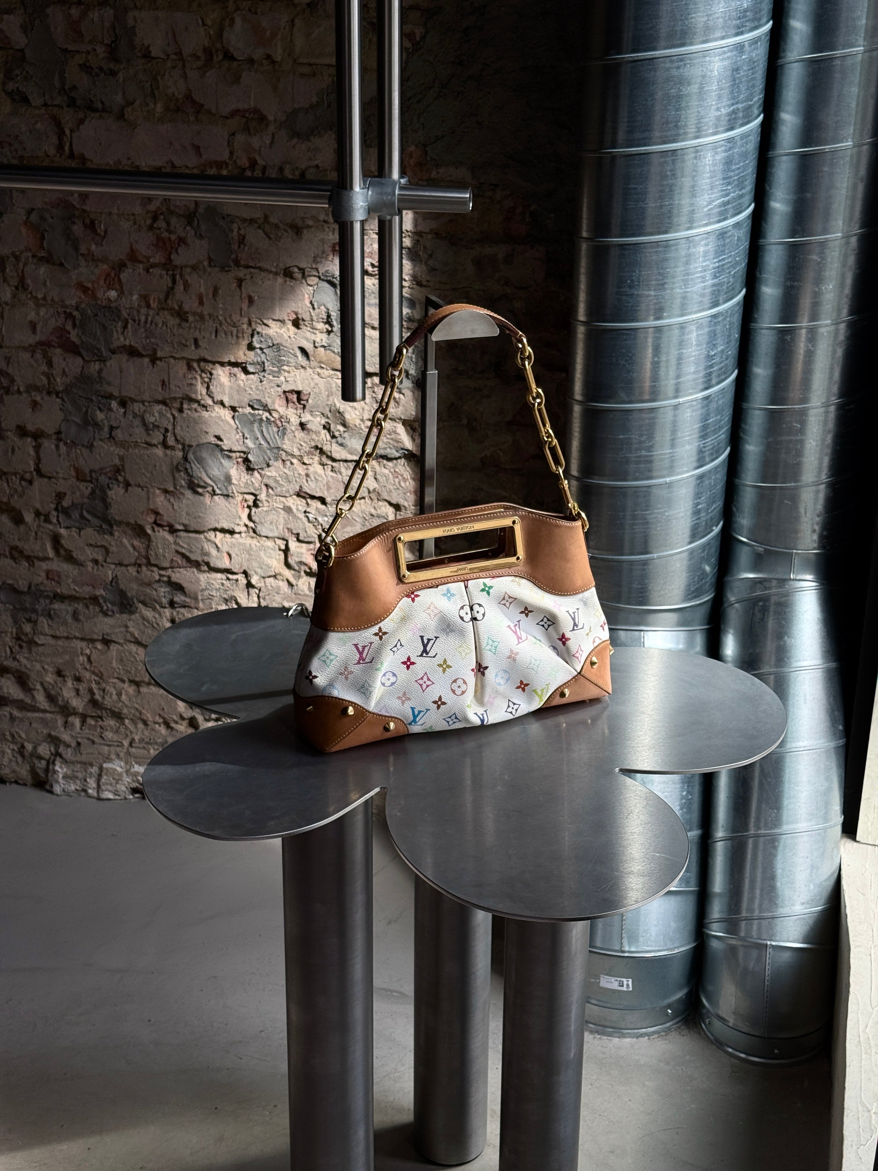 2011 Louis Vuitton Multicolor Monogram Judy GM Bag White (TR3191)