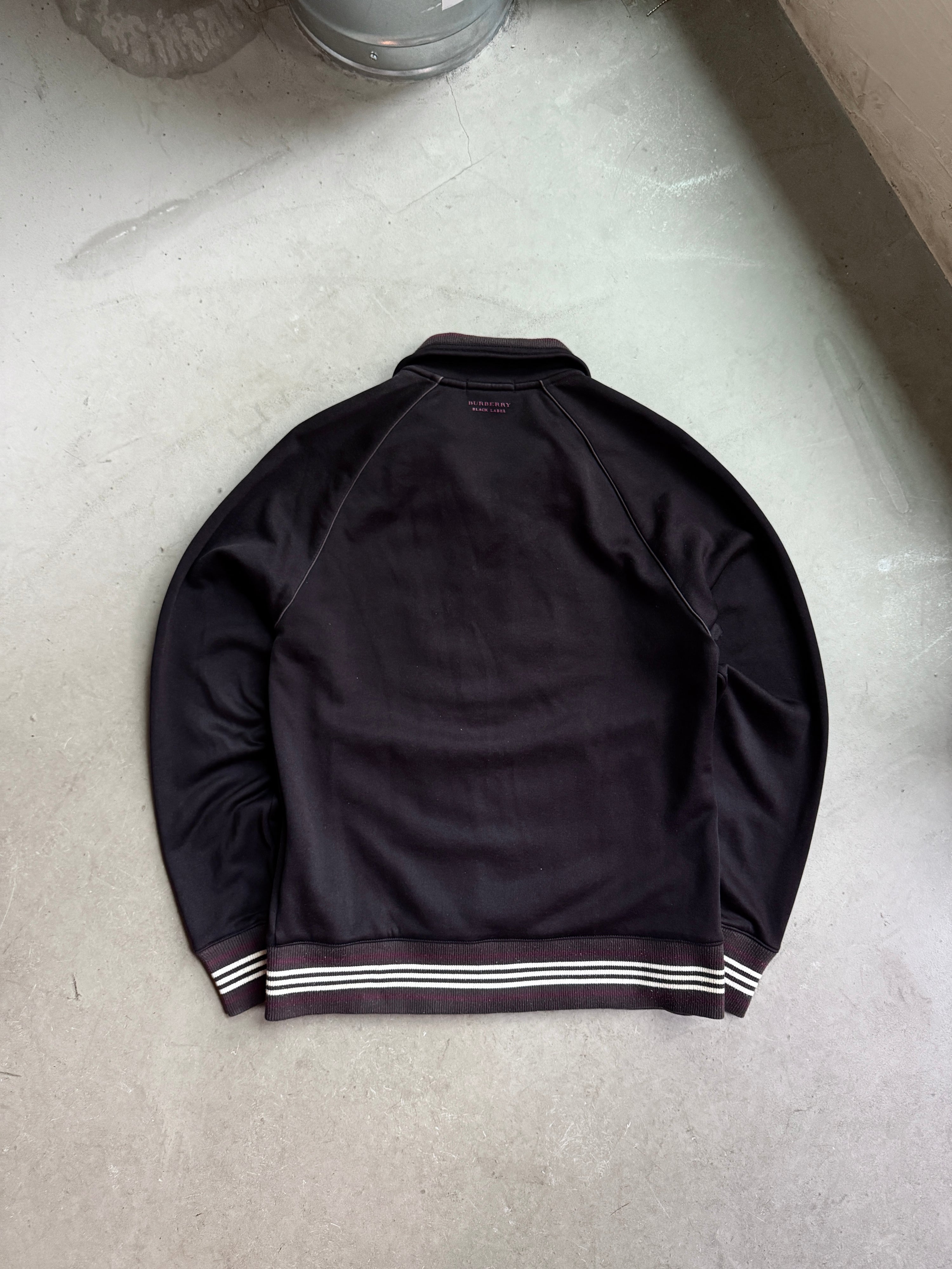 Vintage Burberry Black Label Trackjacket Dark Brown - M