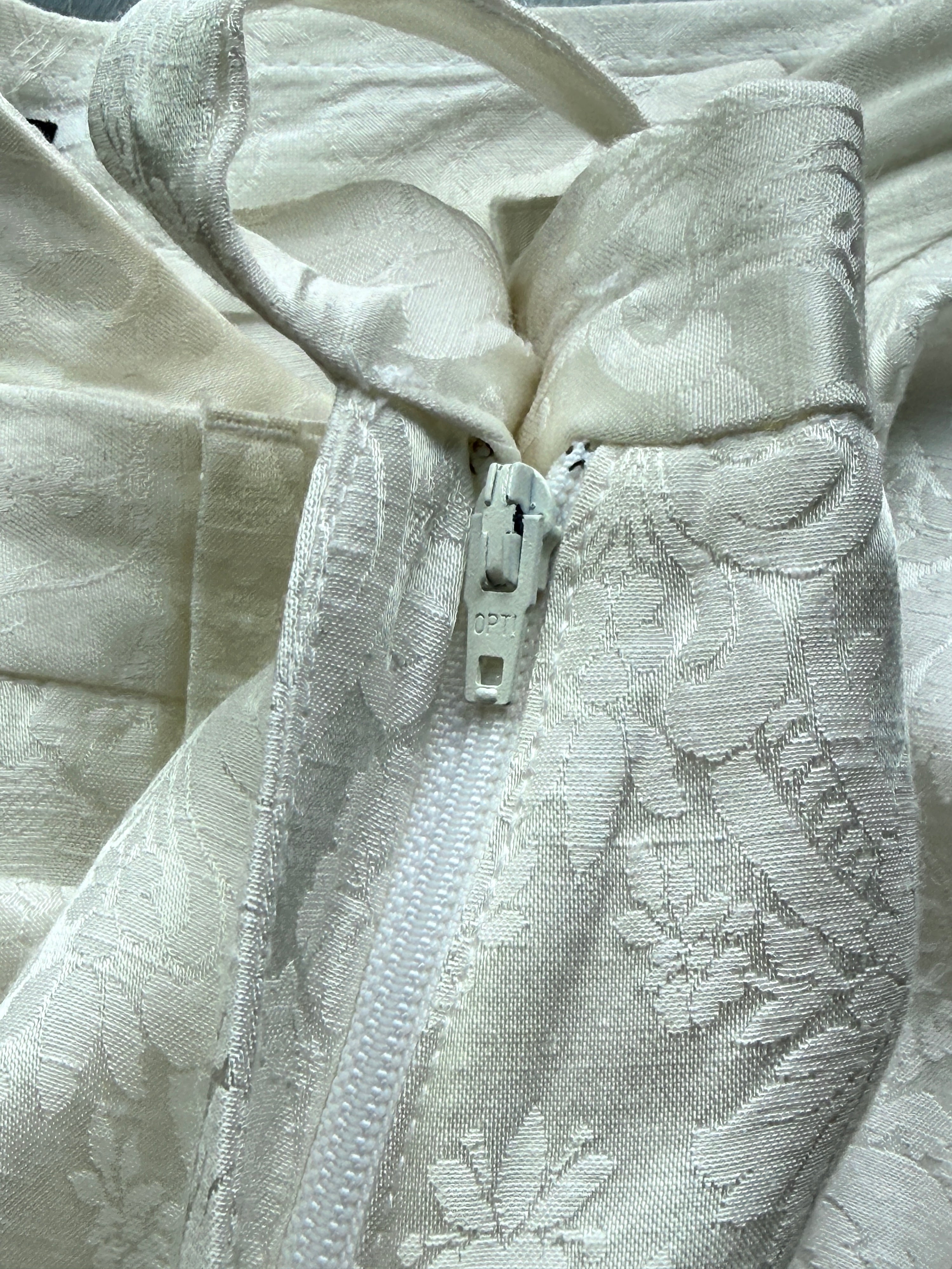 2000s Sisley Lace Floral Trousers White - W27 L28