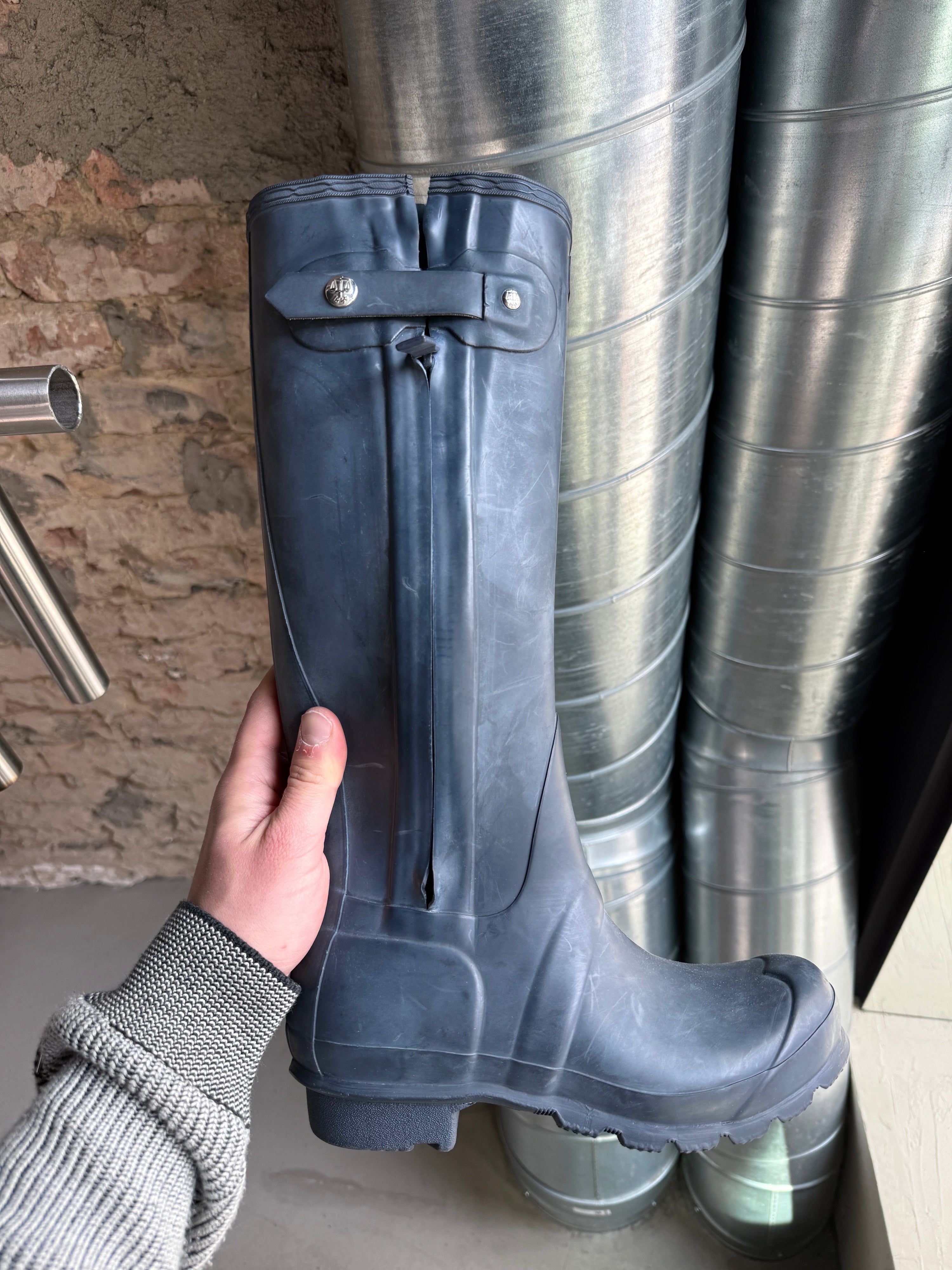 Hunter Wellington Rubber Boots Navy - EU 37