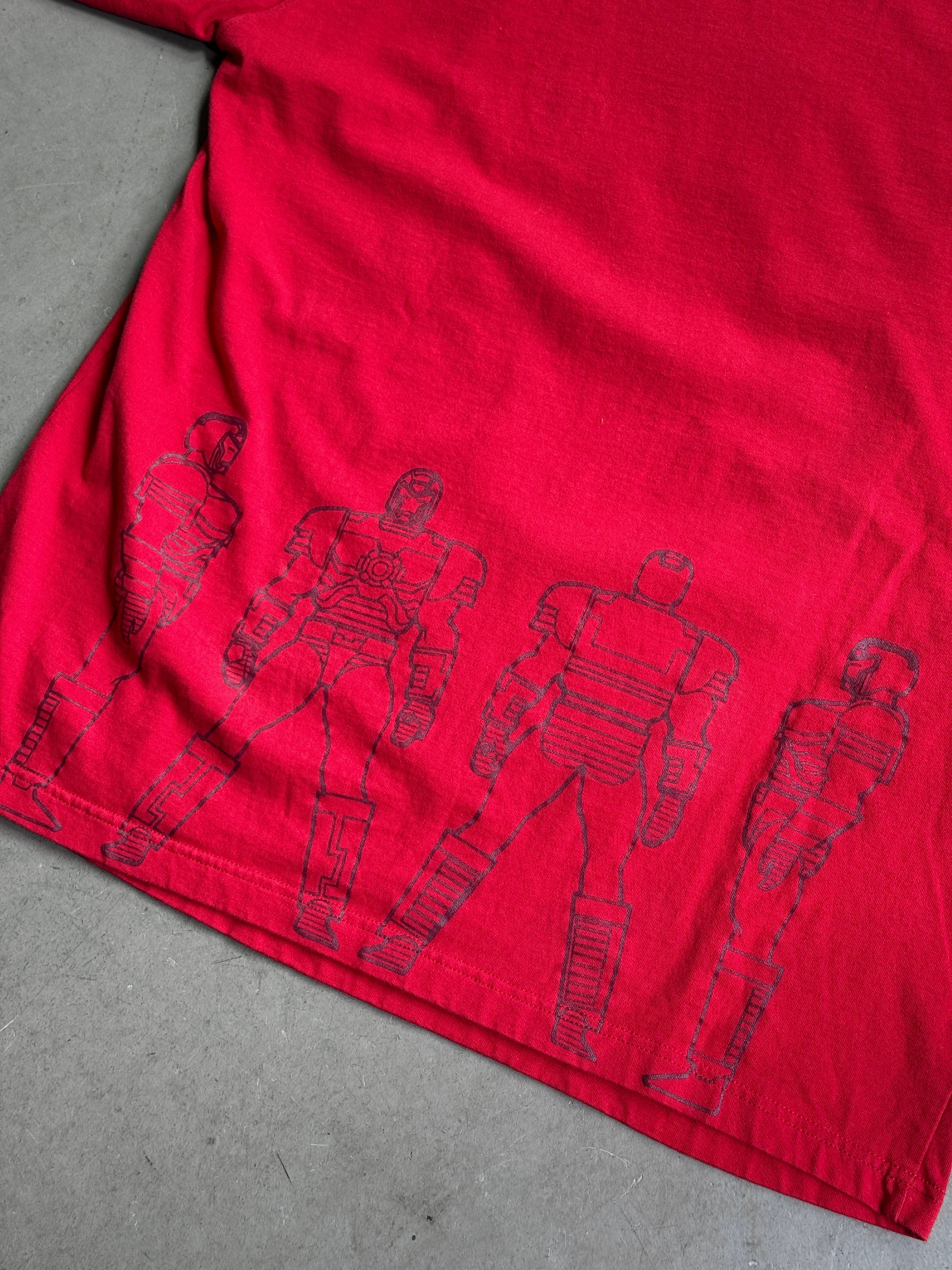 Vintage Marvel Iron Man x Johnny Blaze Tee Red - L