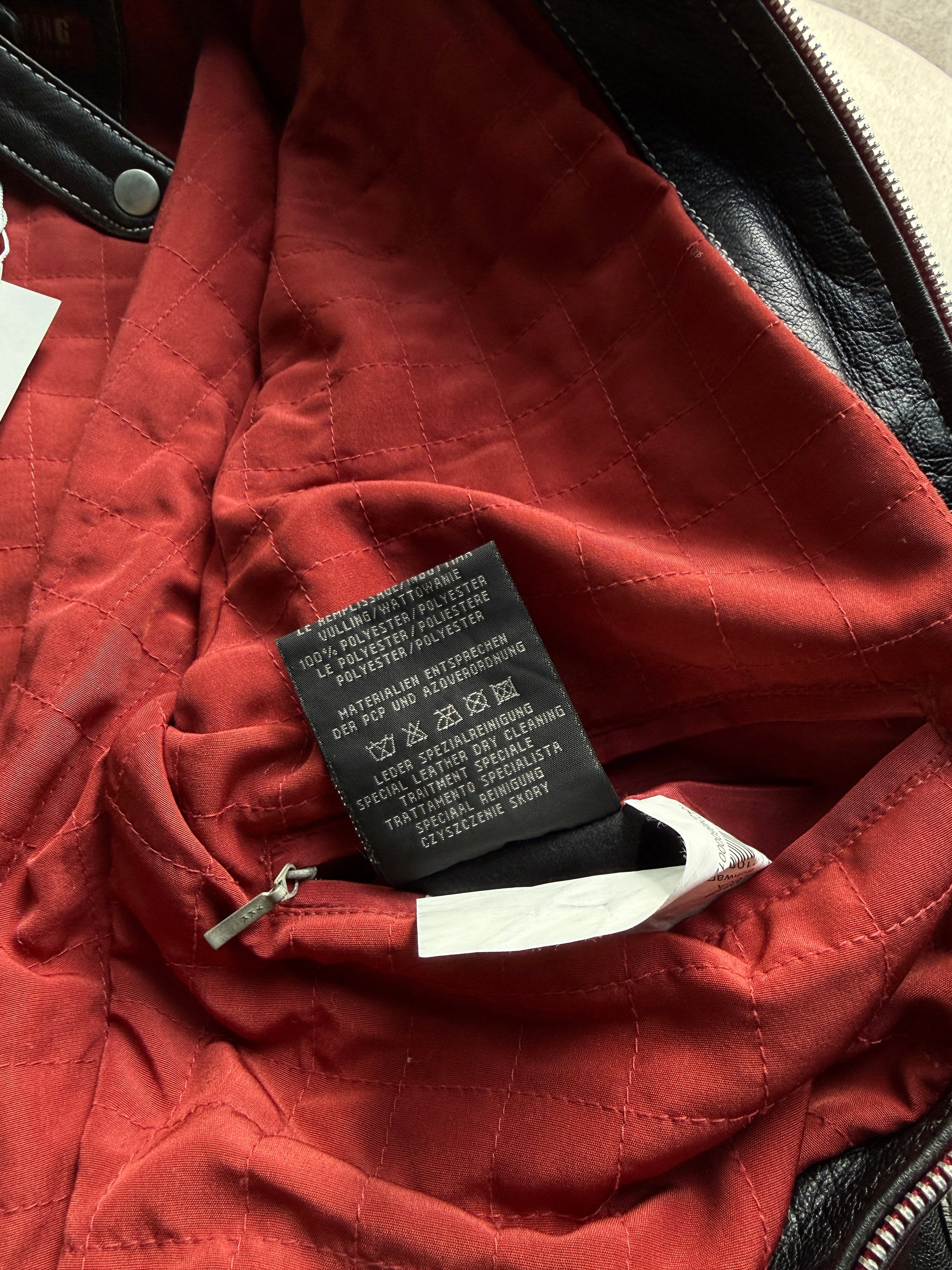 Vintage Mustang "MSD32" Biker Leather Jacket Black - S