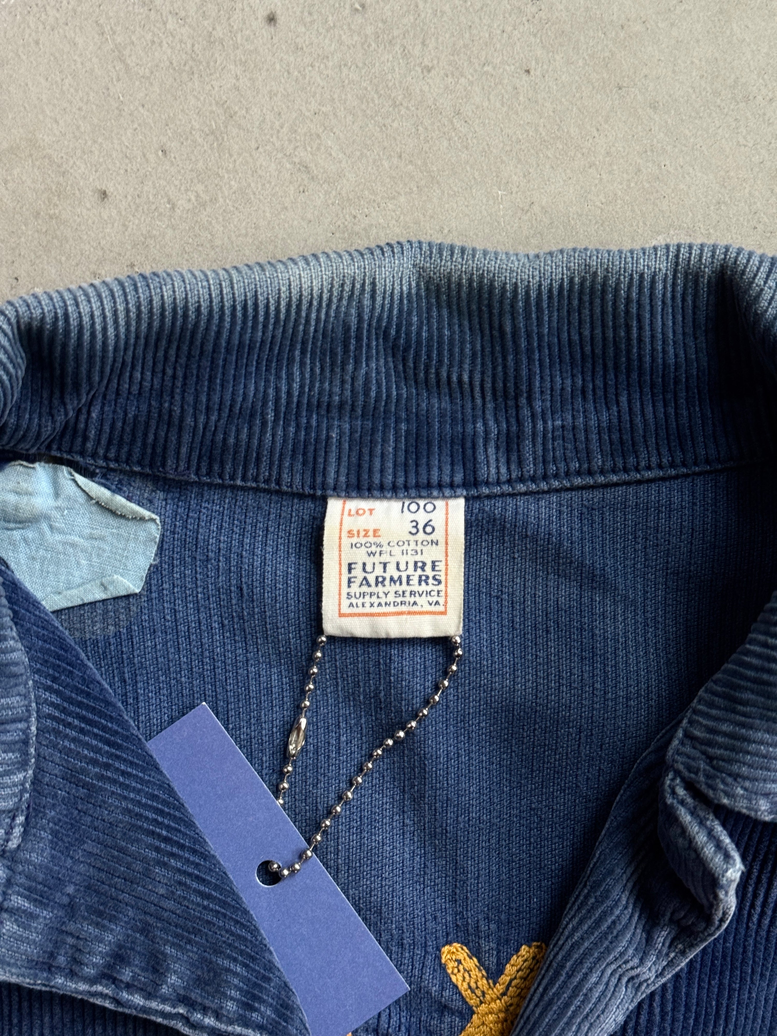 Vintage 1960/70s FFA Texas Chainstitched Jacket Blue - S