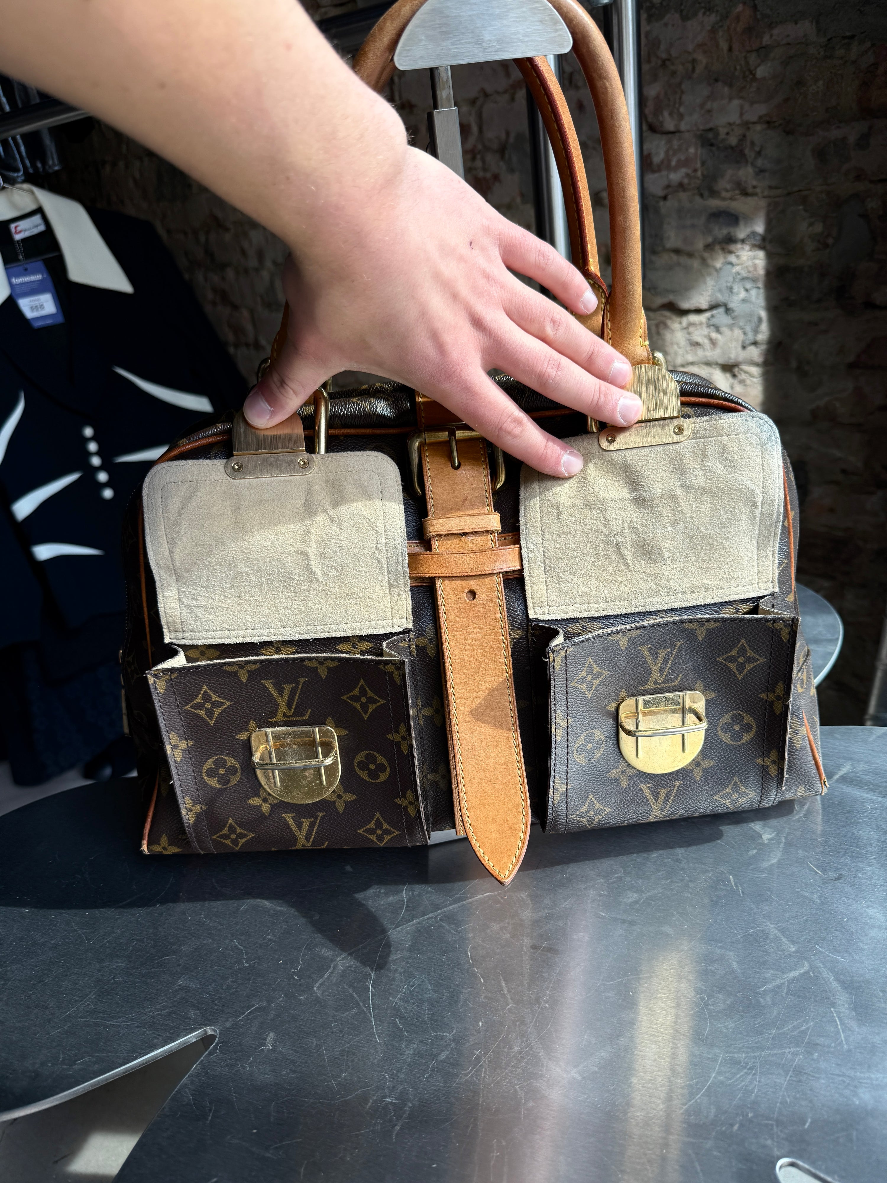 2009 Louis Vuitton Manhattan GM Bag Brown (FL0069)