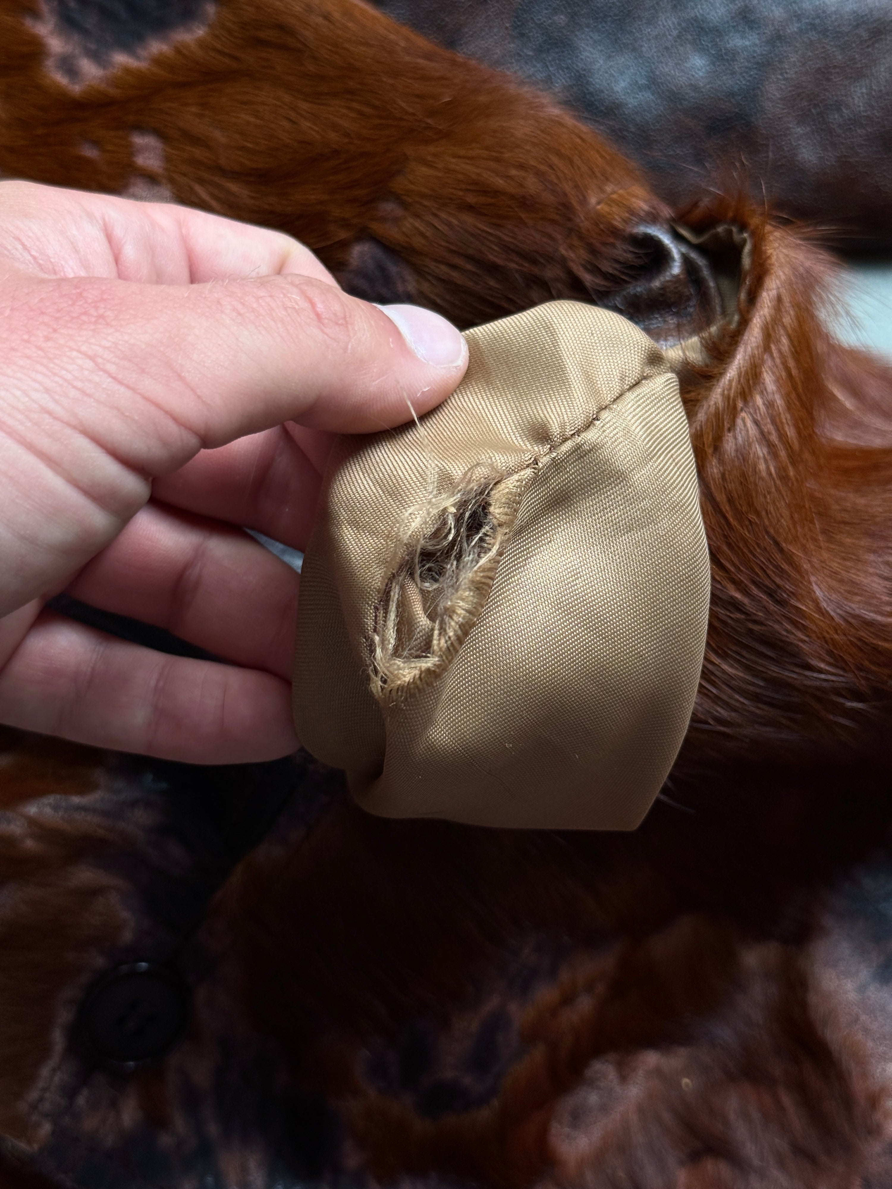 Vintage 2000s Imperial Cowhide Pony Hair Leather Coat Brown - M