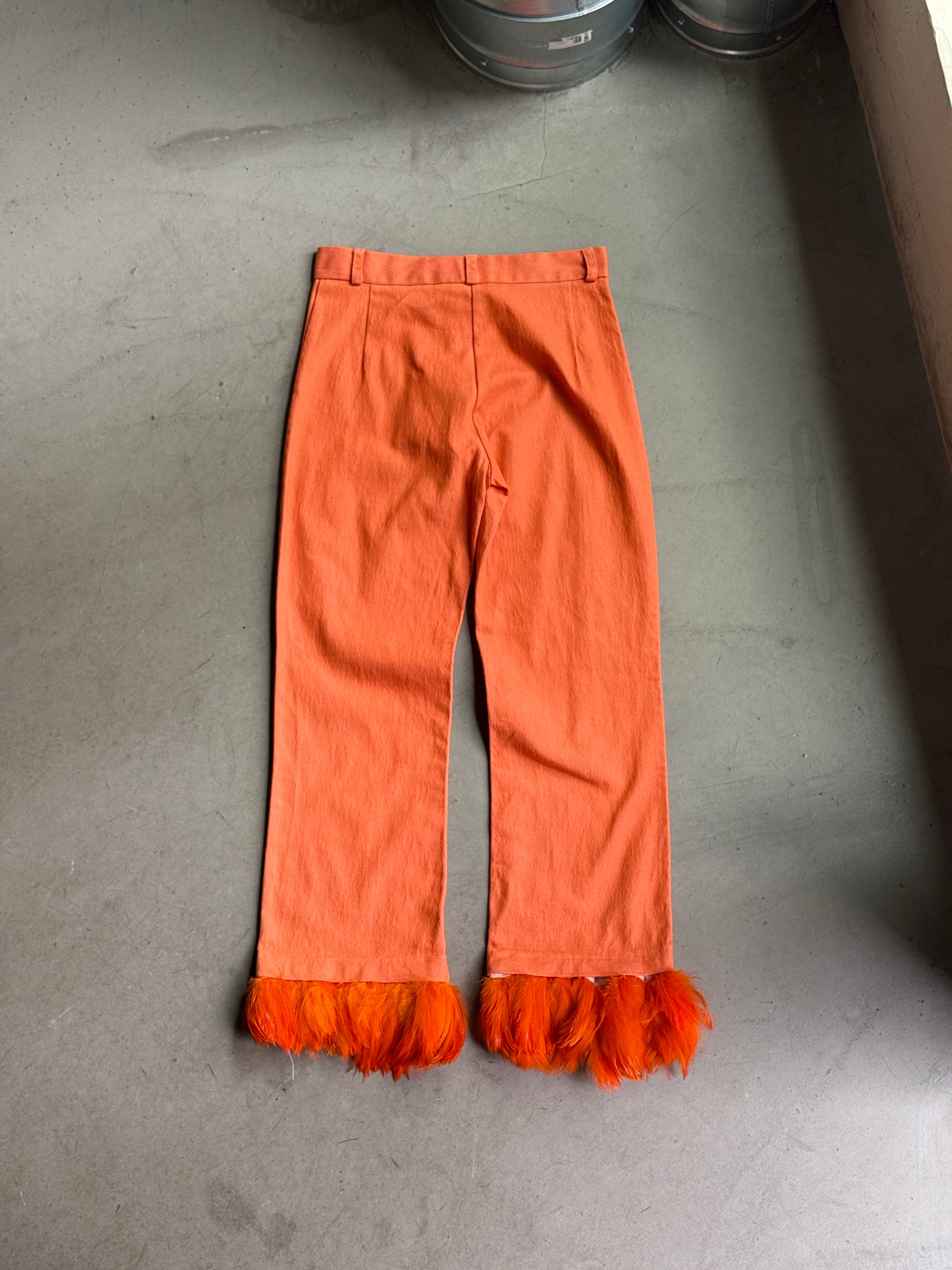 Vintage “Boyco” Feather Capri Pants Orange - W26 L26