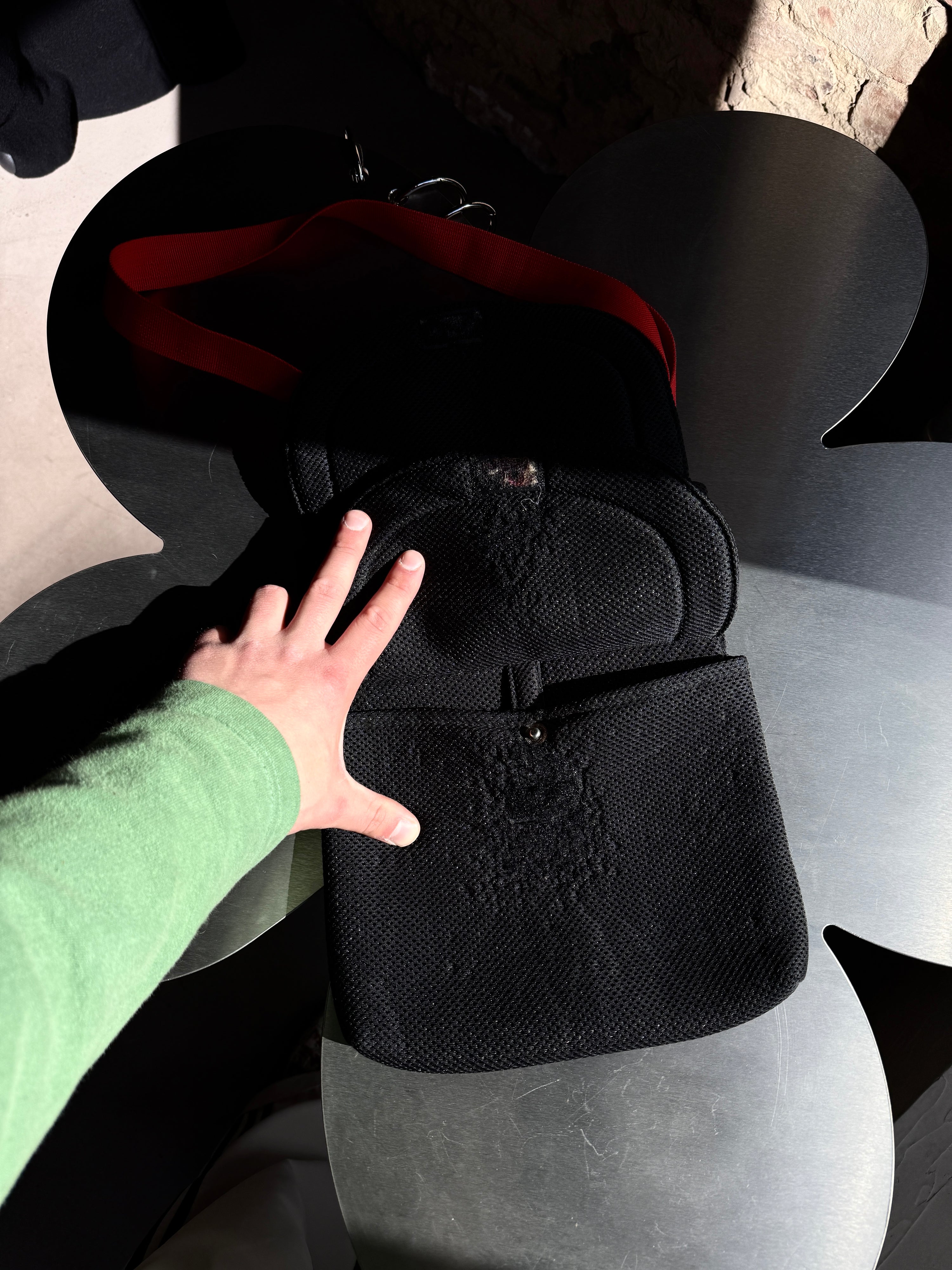 Vintage Marithé + François Girbaud Crossbody Mesh Bag Black