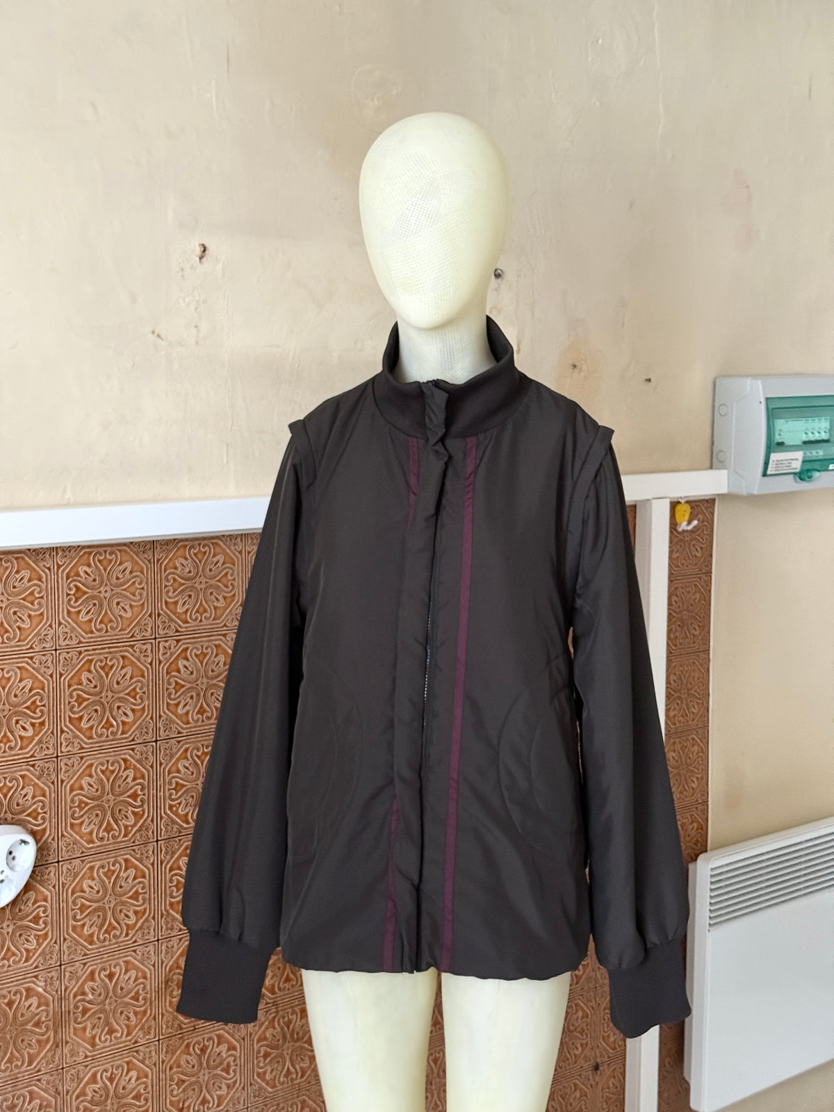 Vintage 2000s Cop Copine Fleece Lined Olive “Doony” Bomber Jacket - M