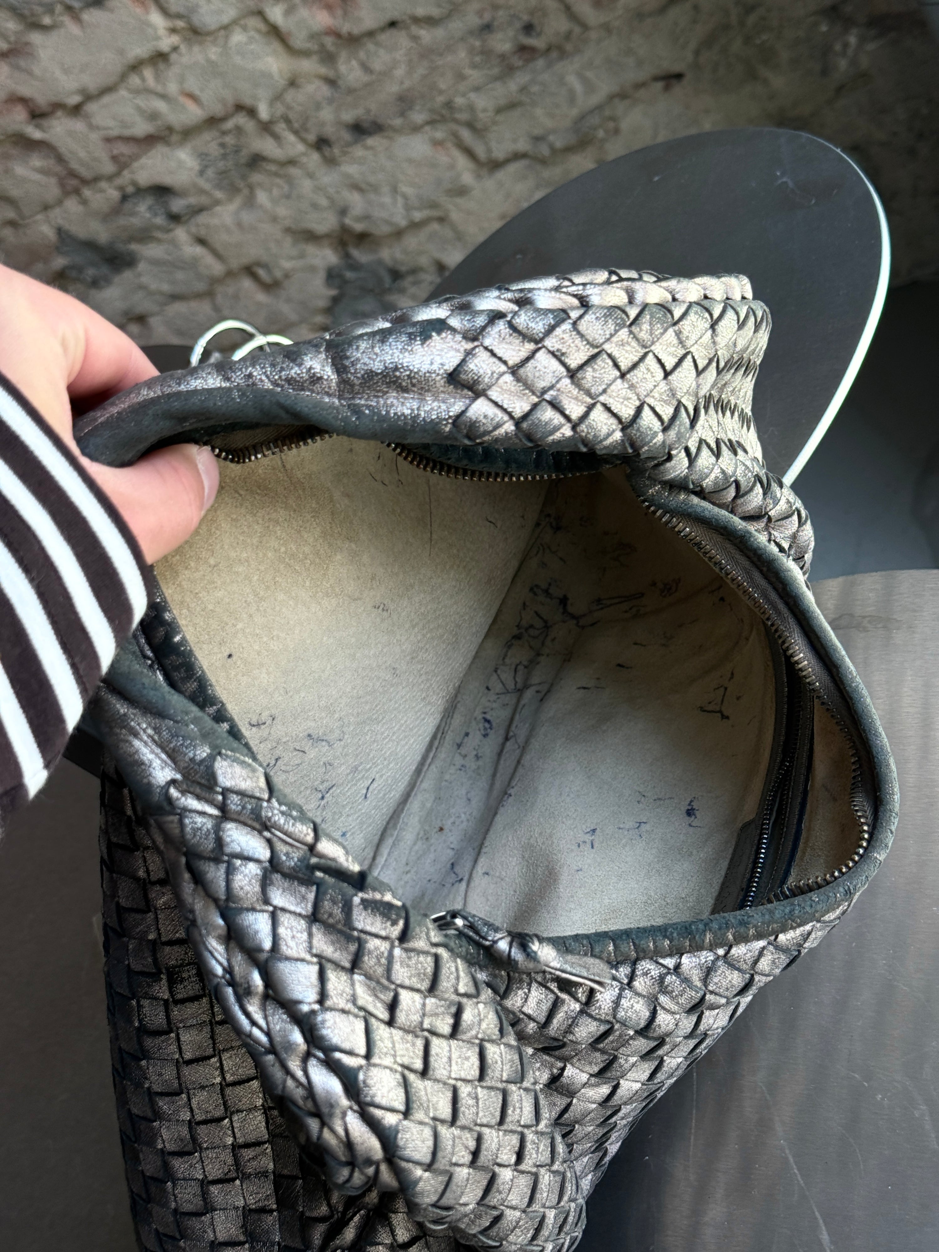 Bottega Veneta Intrecciato Hobo Leather Woven Bag