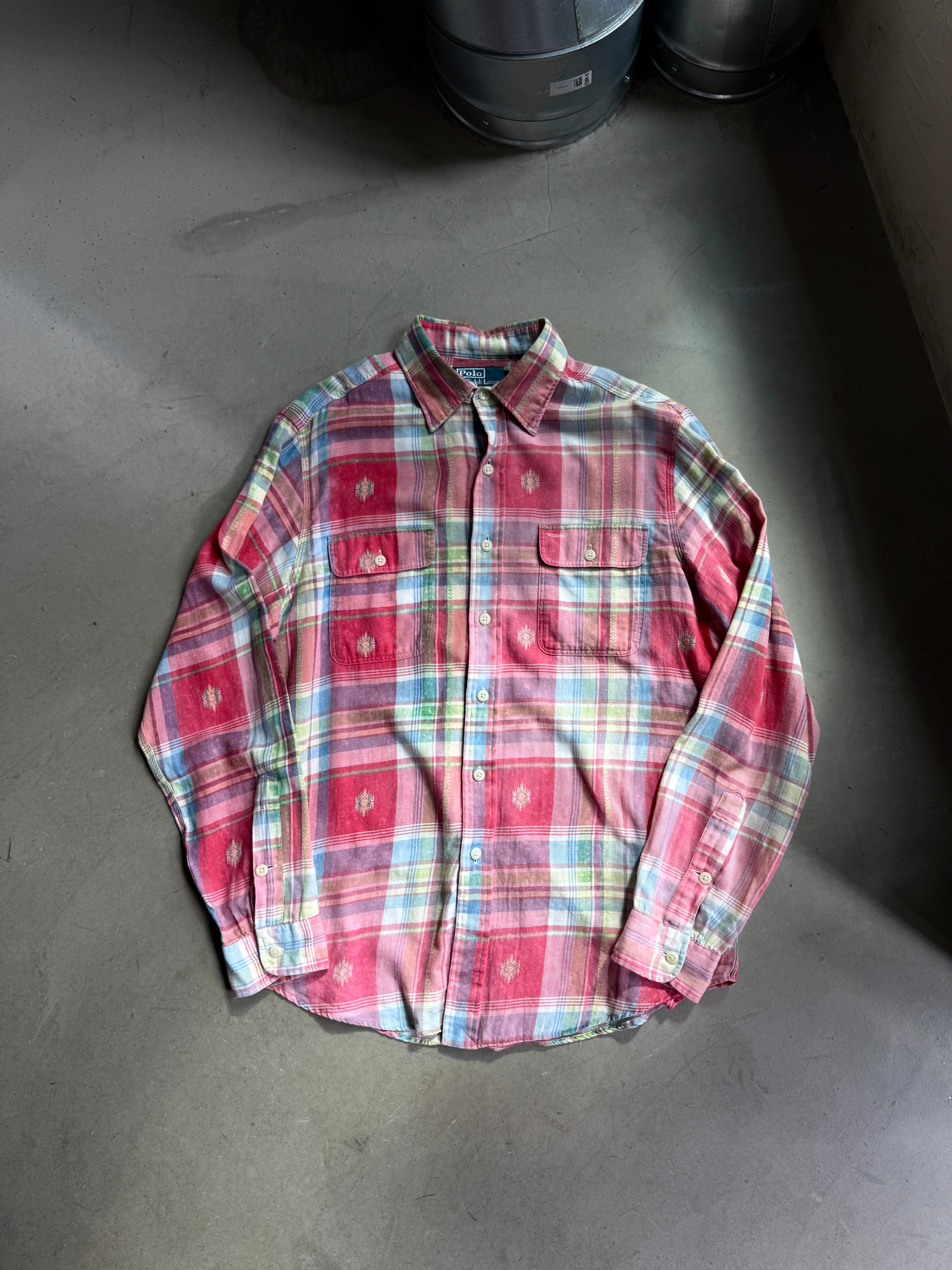 Vintage Polo Ralph Lauren Aztec Plaid Shirt - L