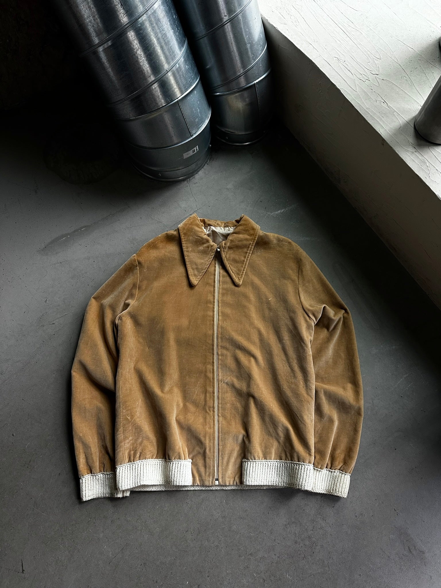 1970s Velour Jacket Brown - M