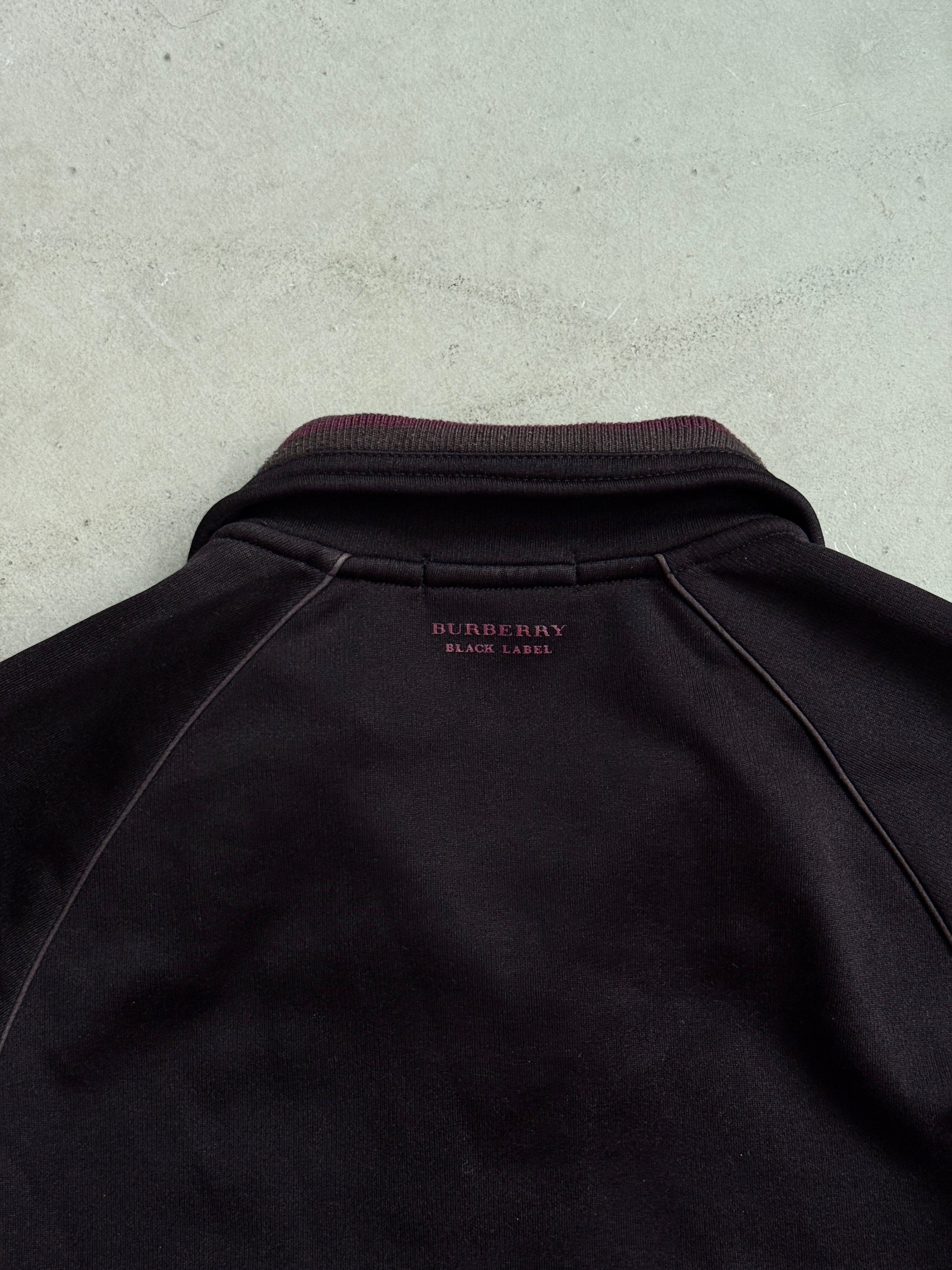 Vintage Burberry Black Label Trackjacket Dark Brown - M