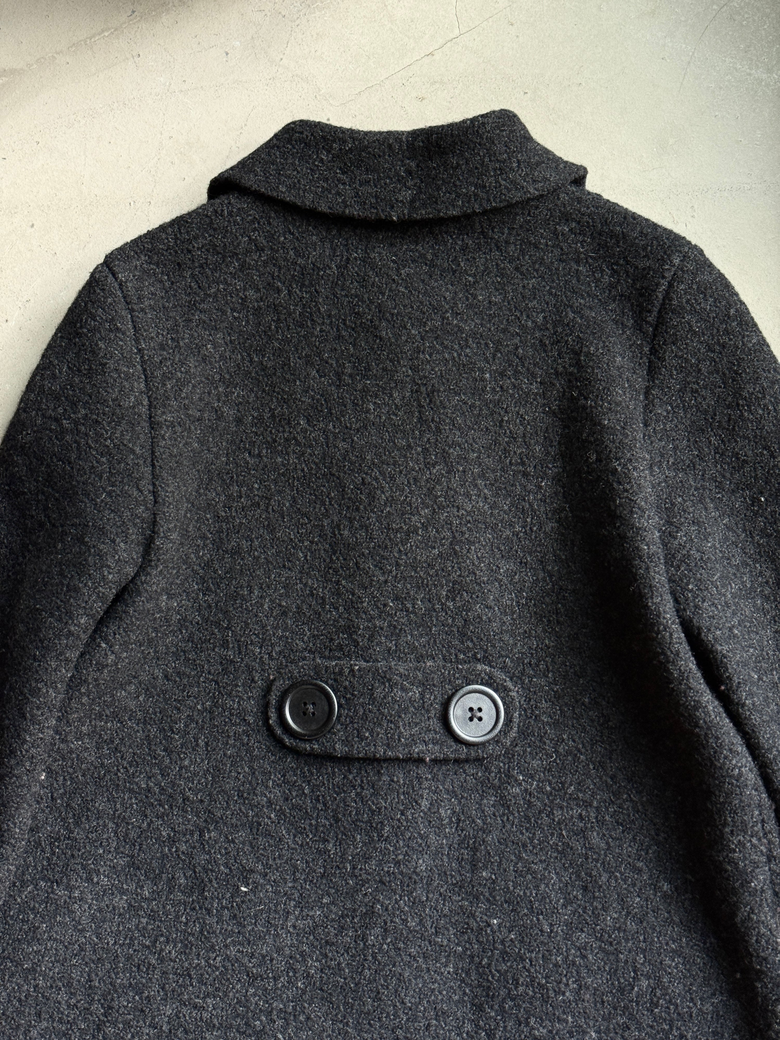 Vintage 2000s Cop Copine Big Button Wool Coat Black - S