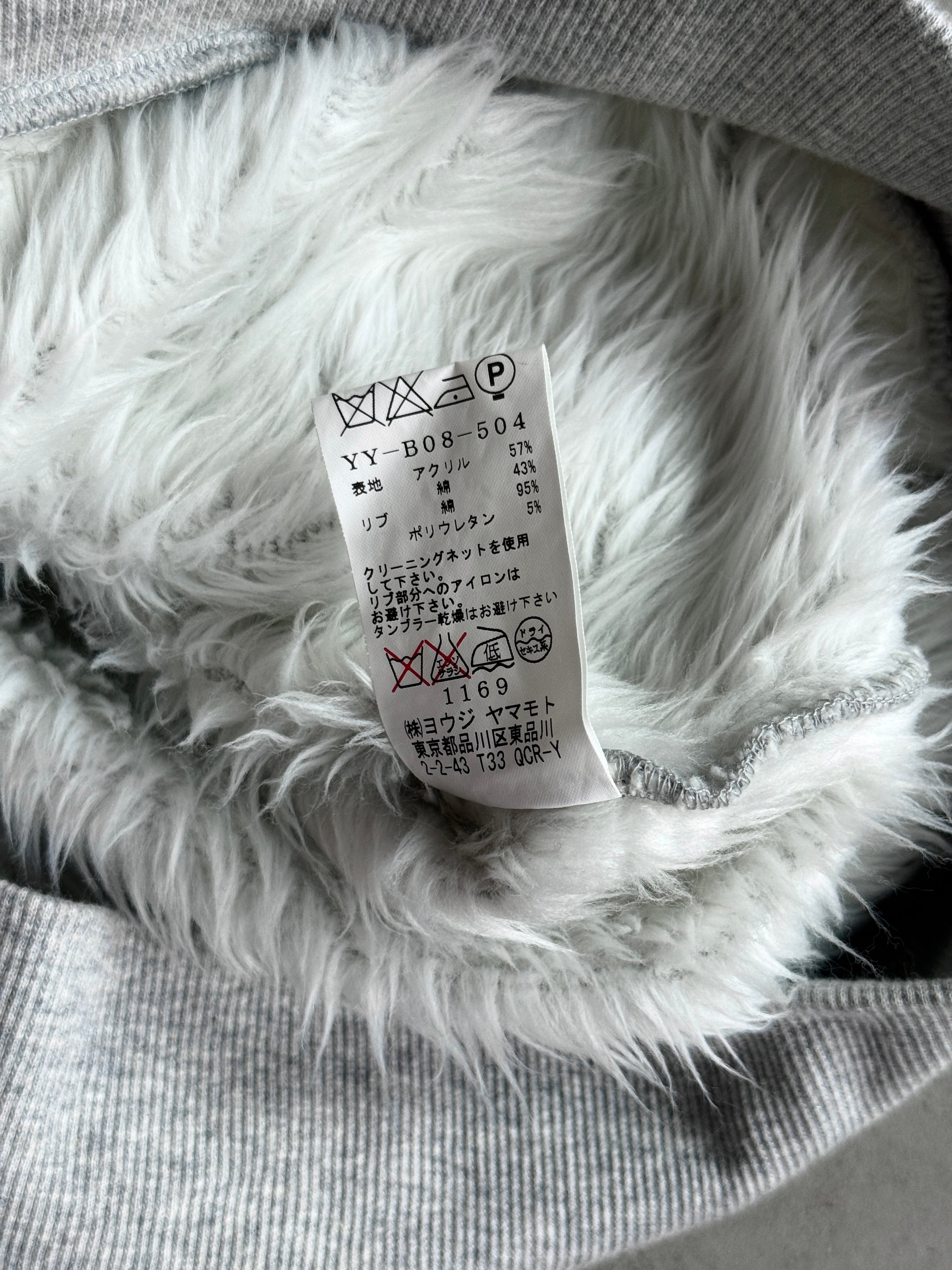 Y’s by Yohji Yamamoto Faux Fur Sweater Grey - L