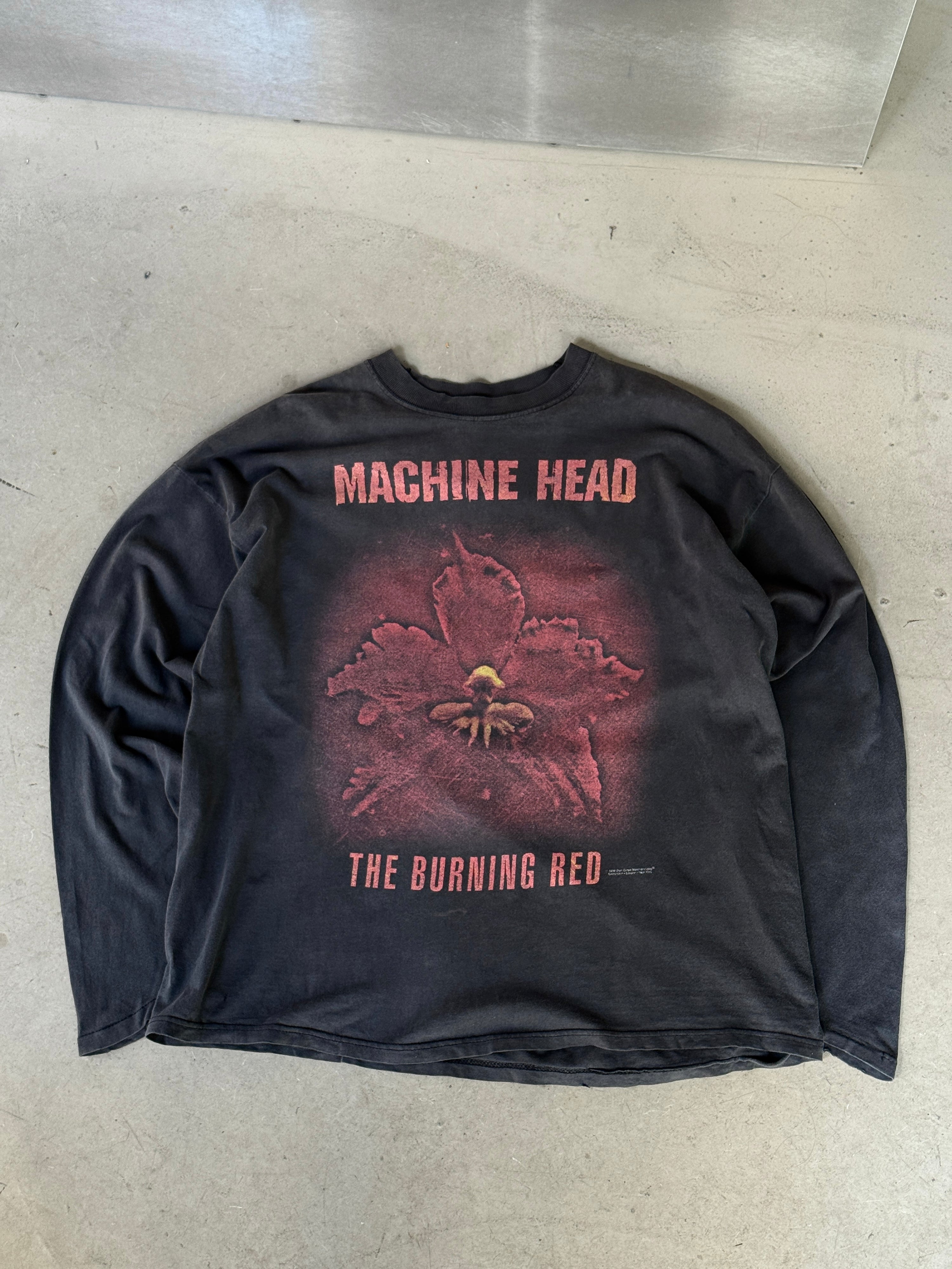 Vintage 1999 Faded Machine Head "The Burning Red" Band Longsleeve Black - XL
