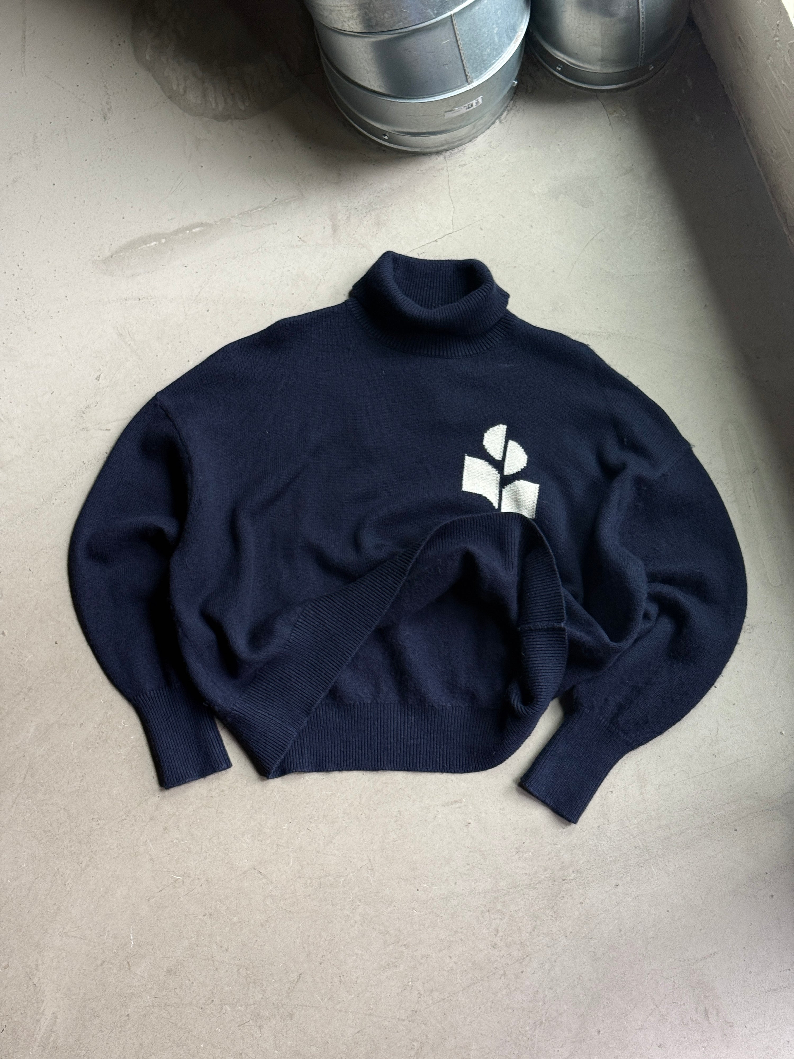2022FW Isabelle Marant Étoile "Nash" Knit Turtleneck Navy - M