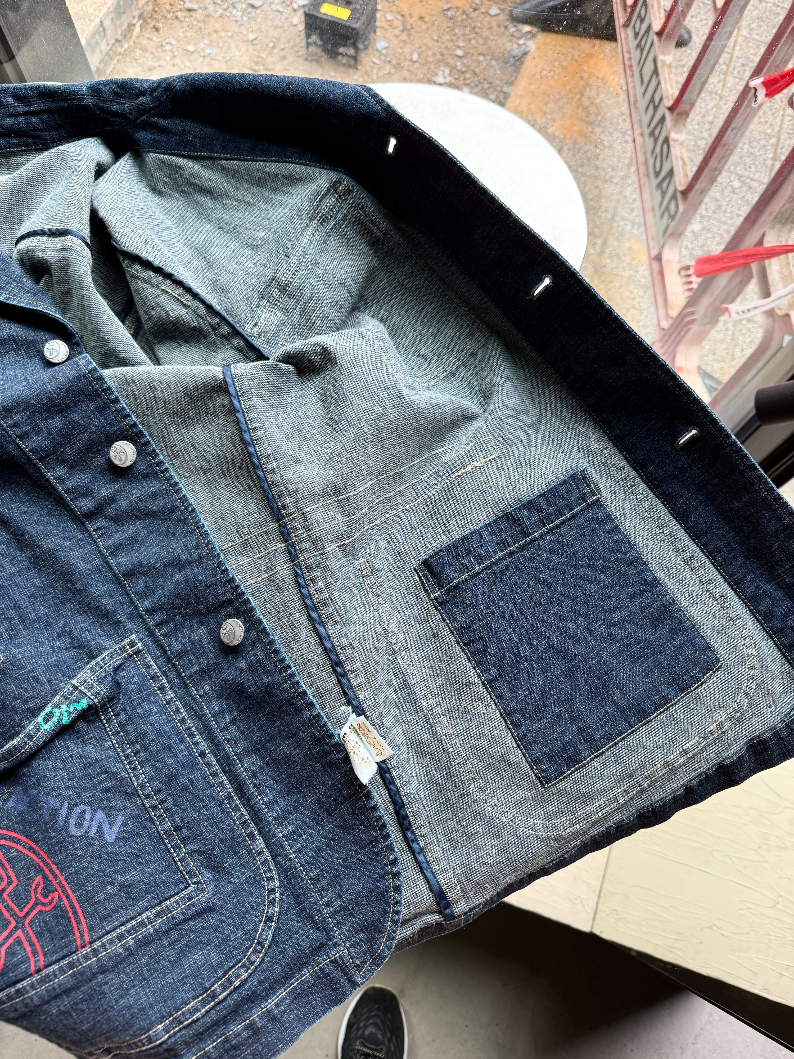 Vintage Jc de Castelbajac Sport Painted Denim Jacket - M