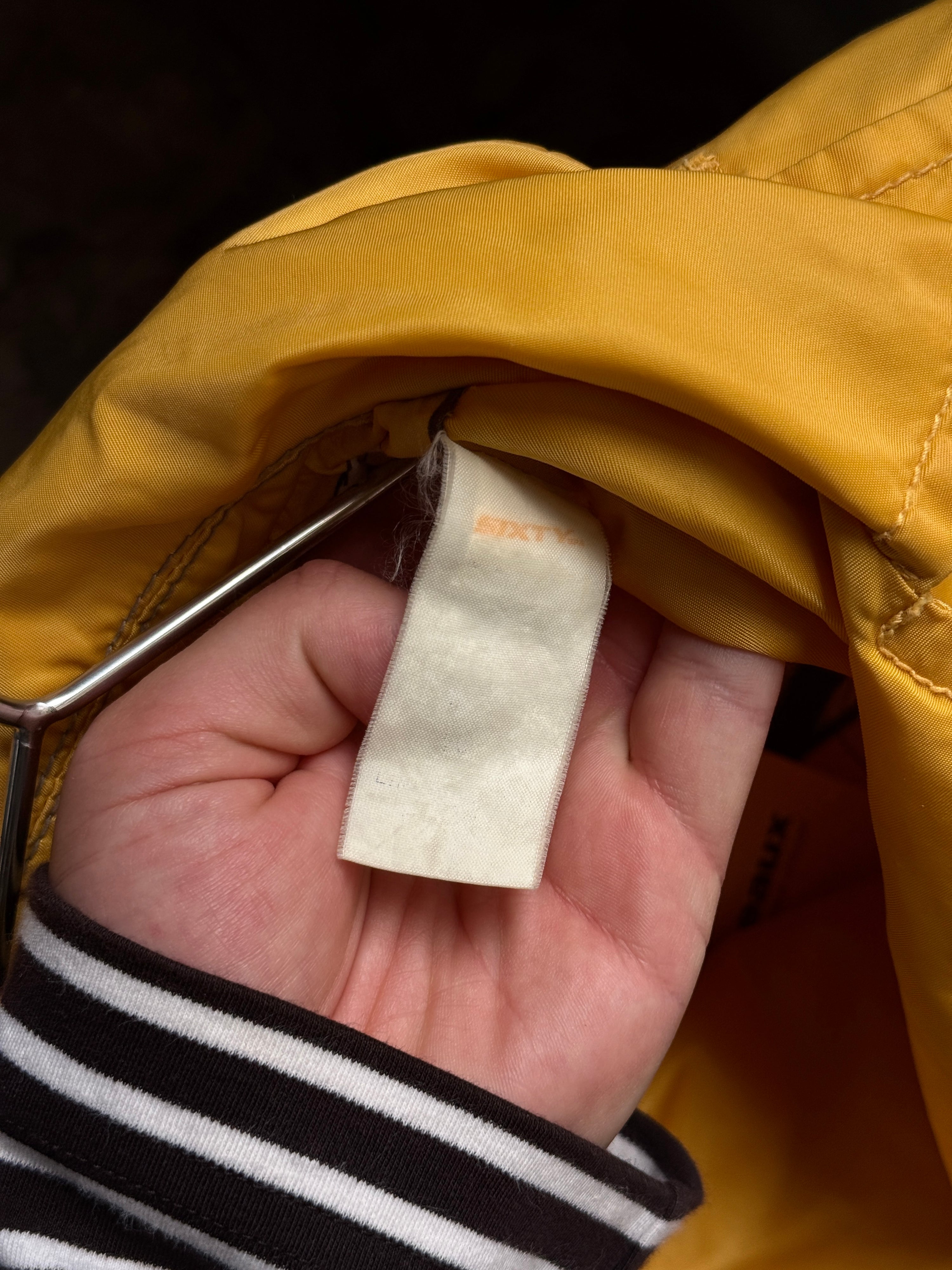 Vintage 2000s Miss Sixty Double Breasted Trench Coat Yellow - S