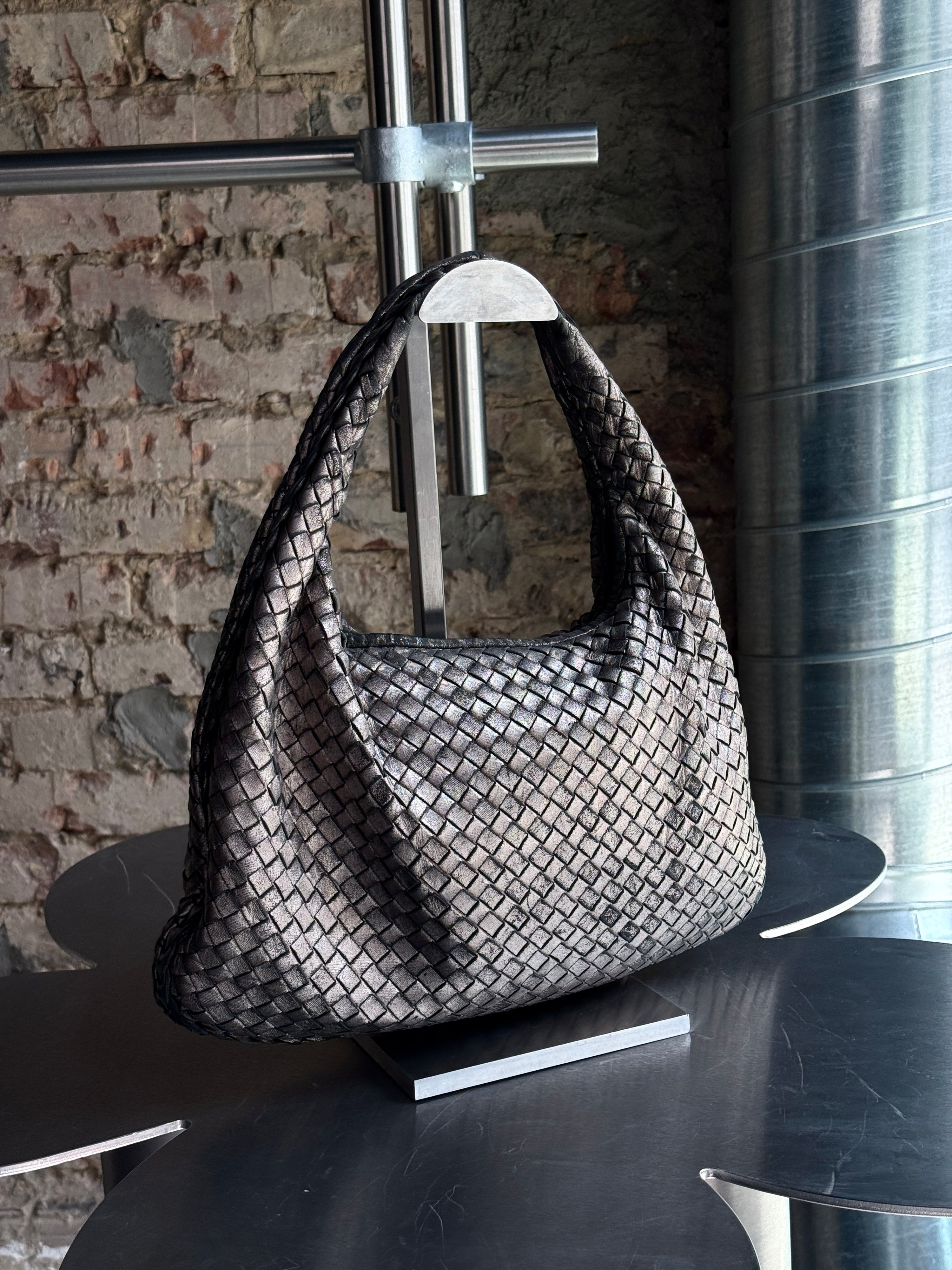 Bottega Veneta Intrecciato Hobo Leather Woven Bag
