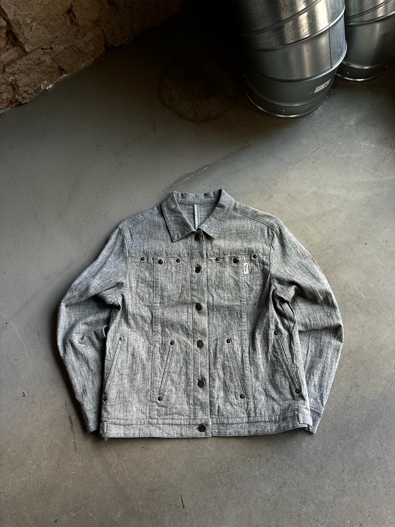Vintage Madmoiselle Non Non Denim Jacket Grey - S