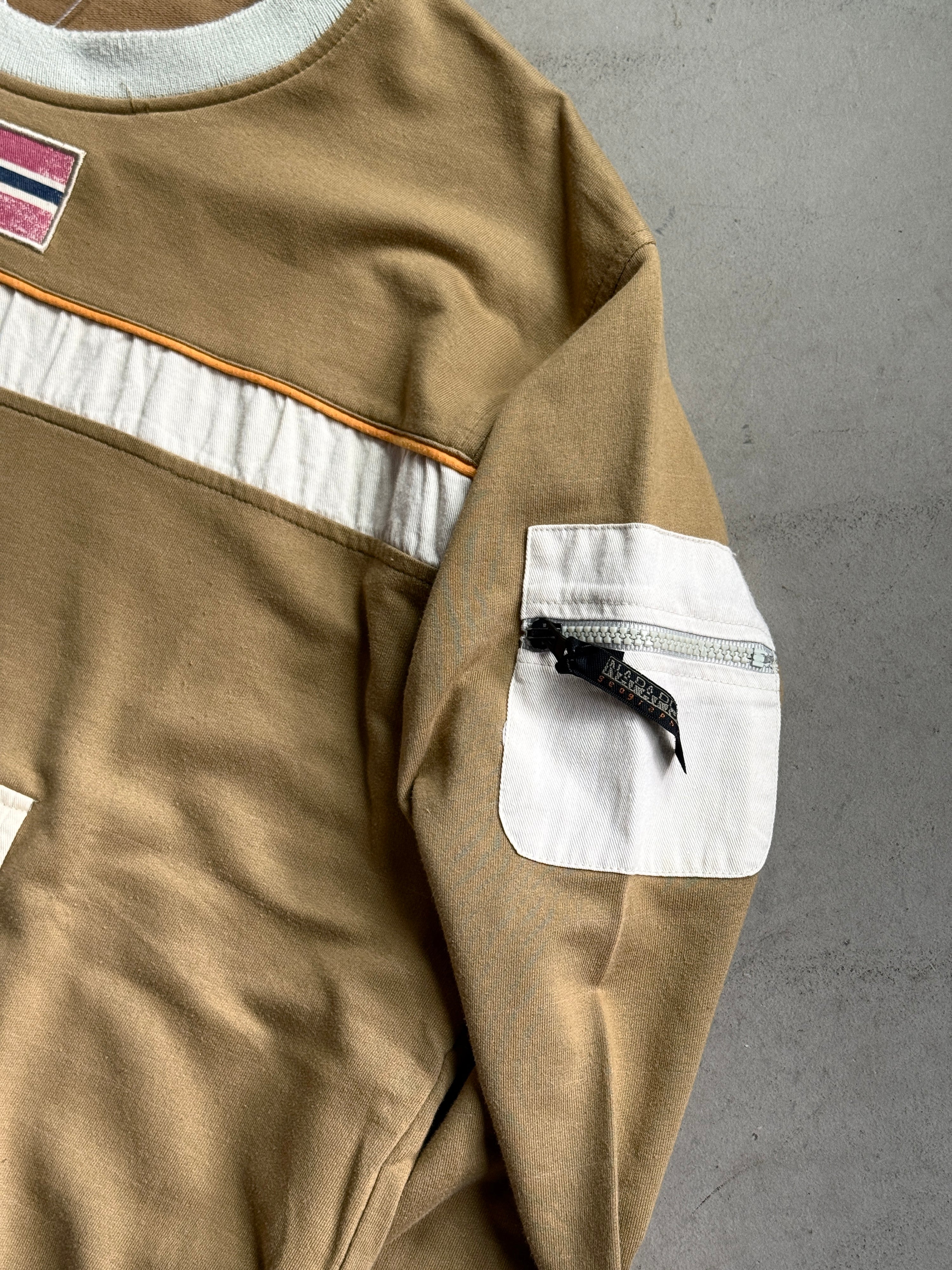 2000s Napapijri Multipocket Longlseeve Khaki - XL