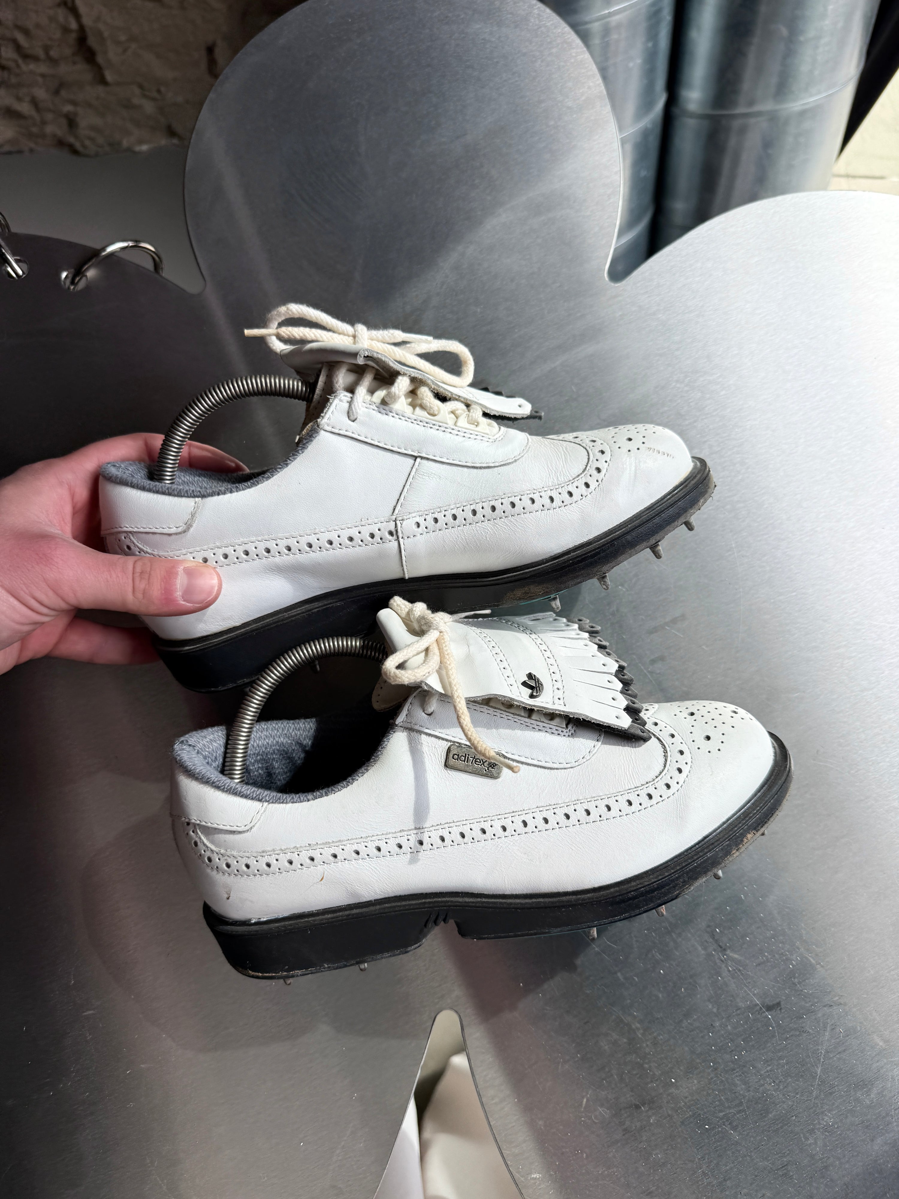 Vintage 1990s Adidas “Aditex” Leather Golf Shoes White - EU 36