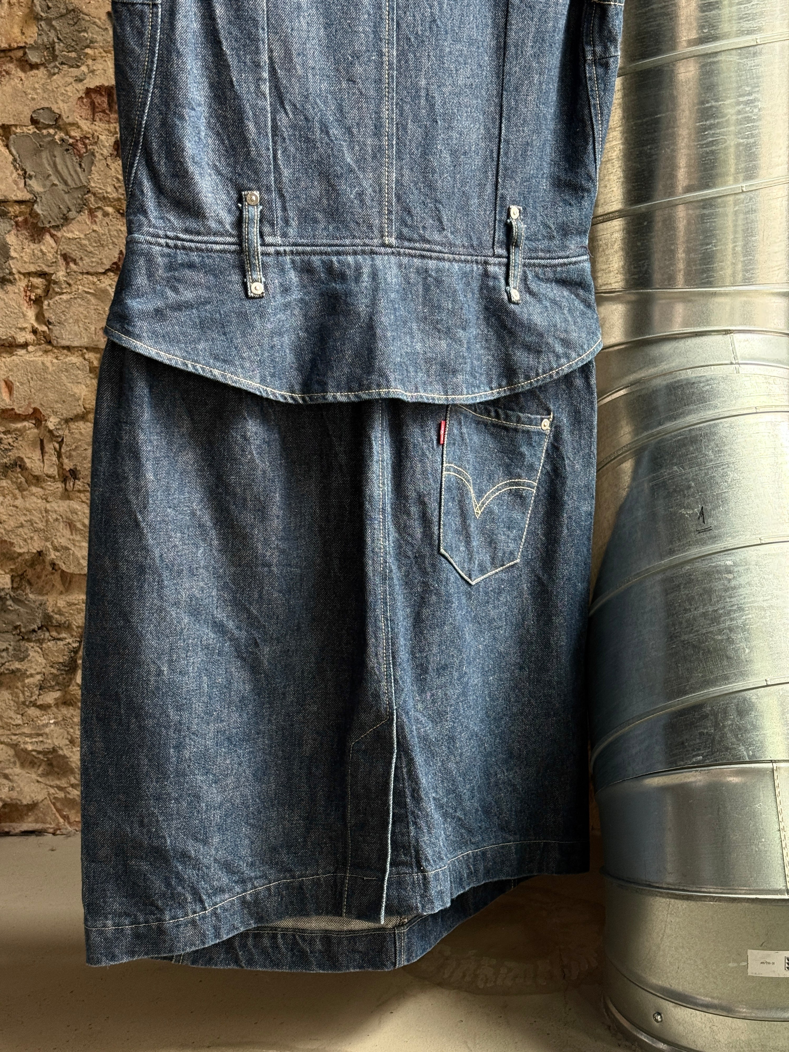 Vintage Levis Engineered Denim Dress - S