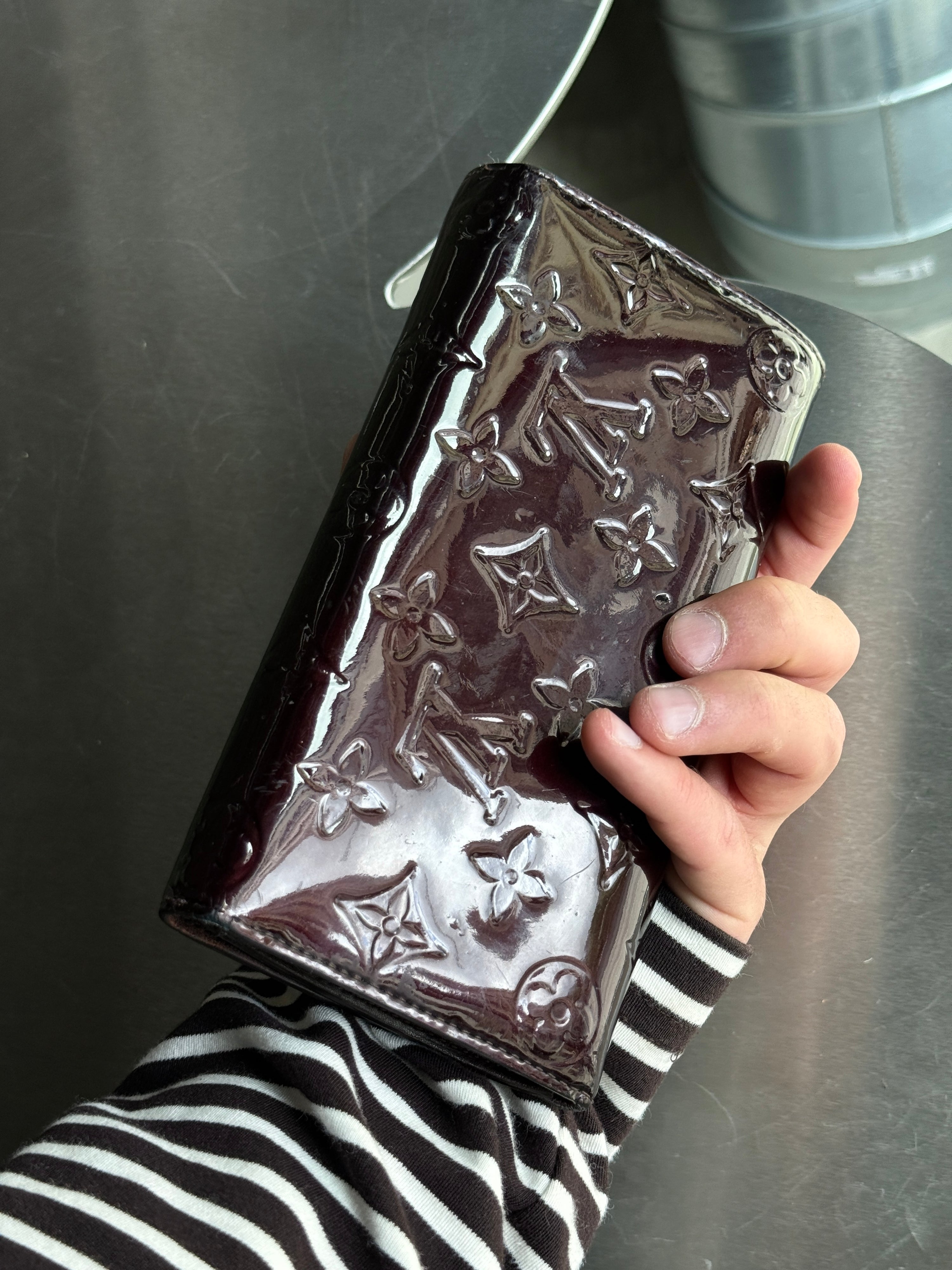 Vintage Louis Vuitton Sarah Vernis Wallet Burgundy