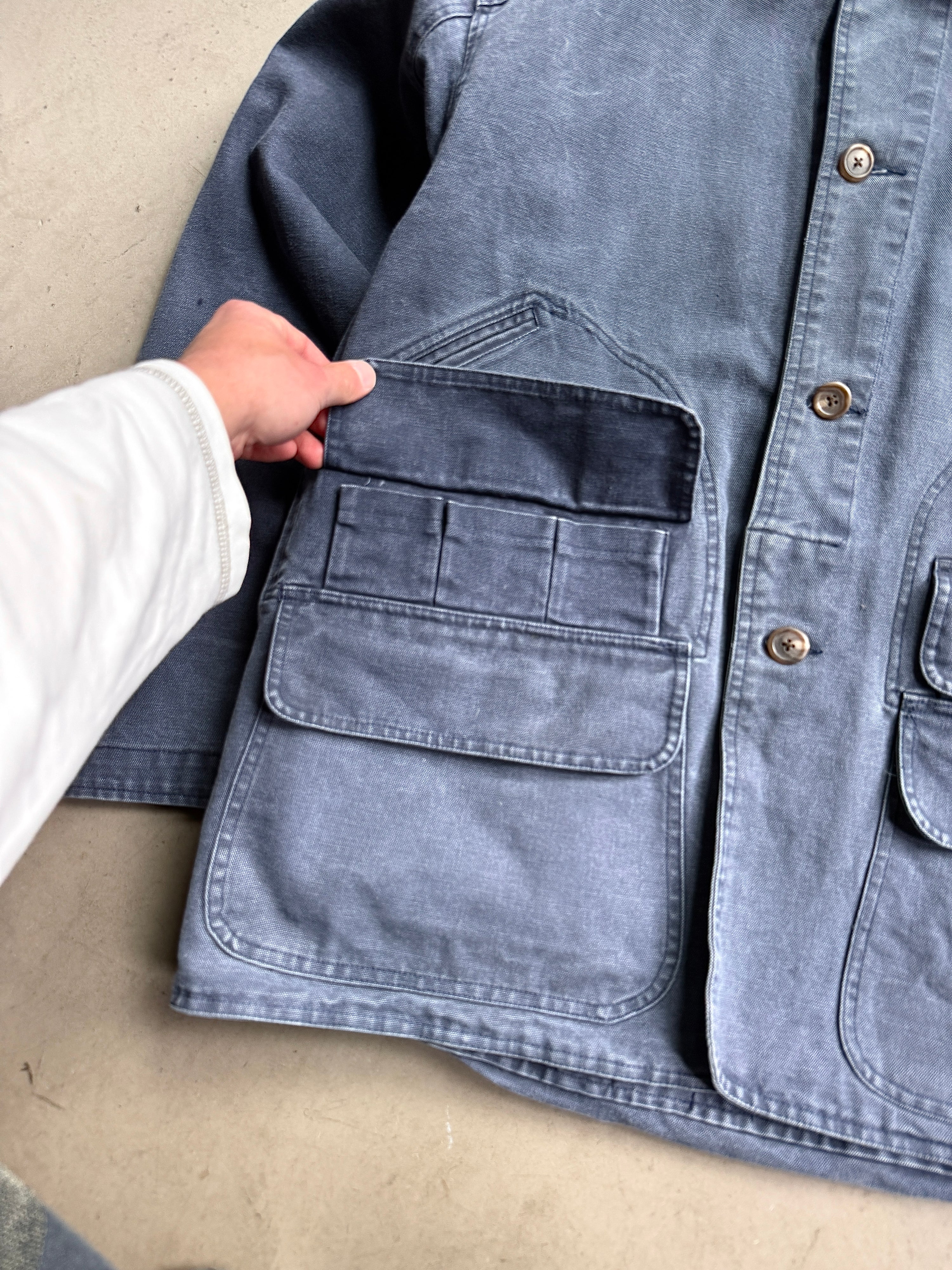 Vintage 1990s Faded Ralph Lauren Barn Chore Coat Blue - XXL