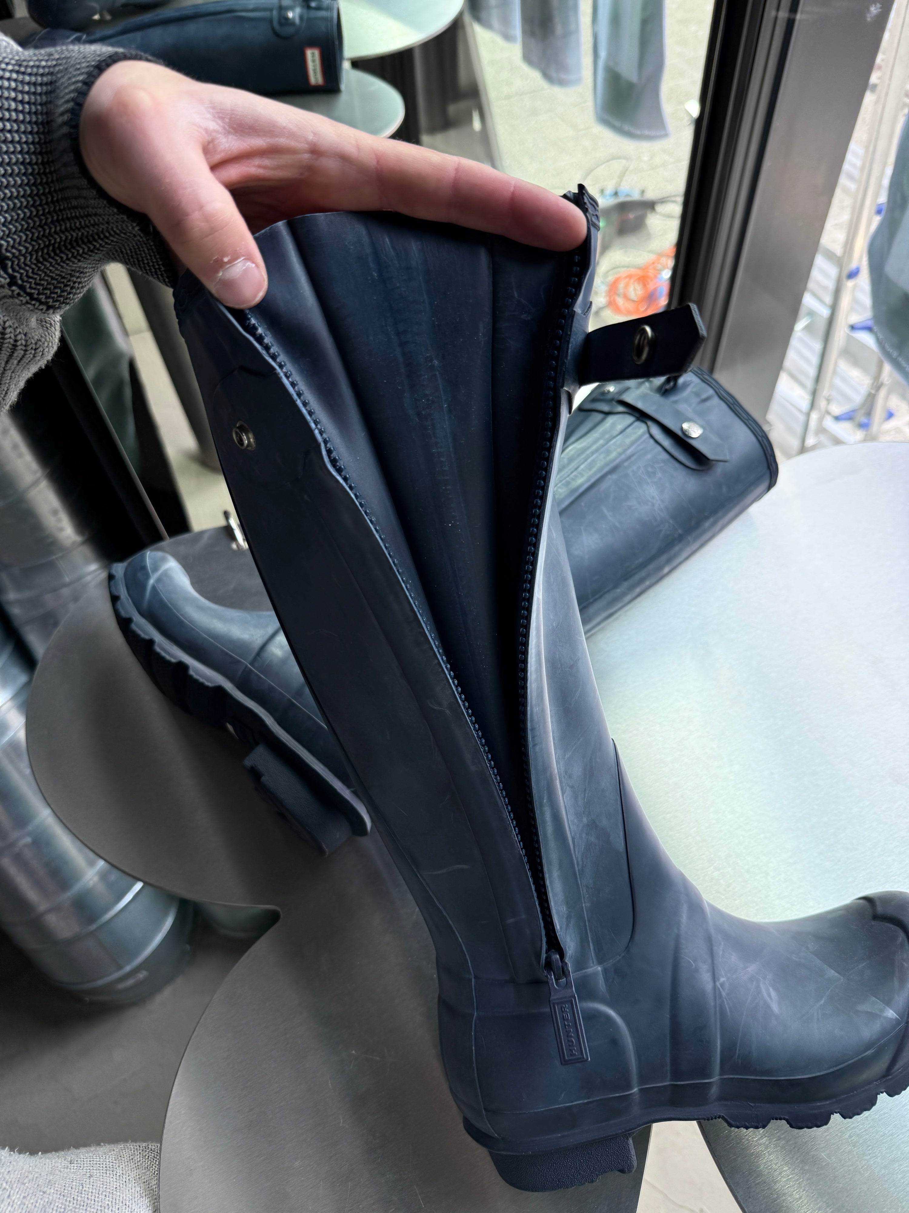 Hunter Wellington Rubber Boots Navy - EU 37