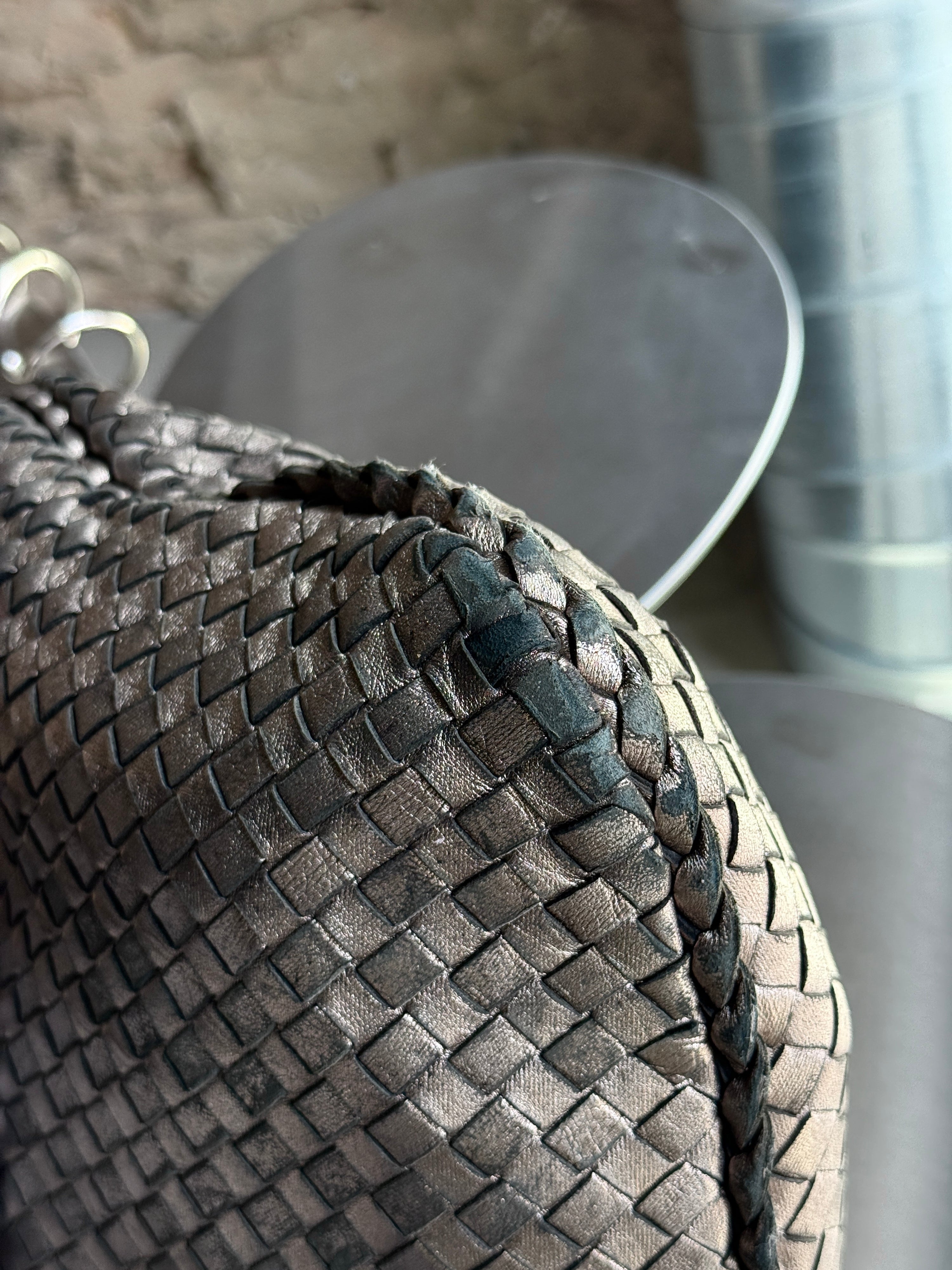 Bottega Veneta Intrecciato Hobo Leather Woven Bag